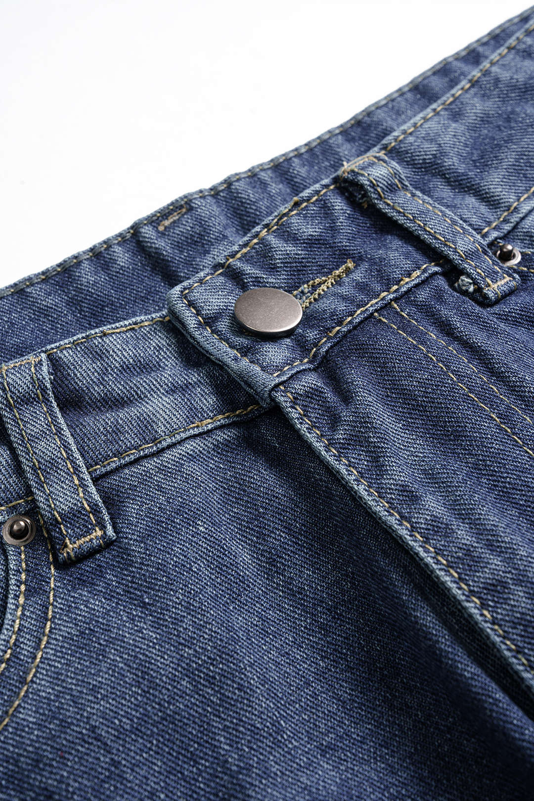 Washed Wide Leg Denim Jeans