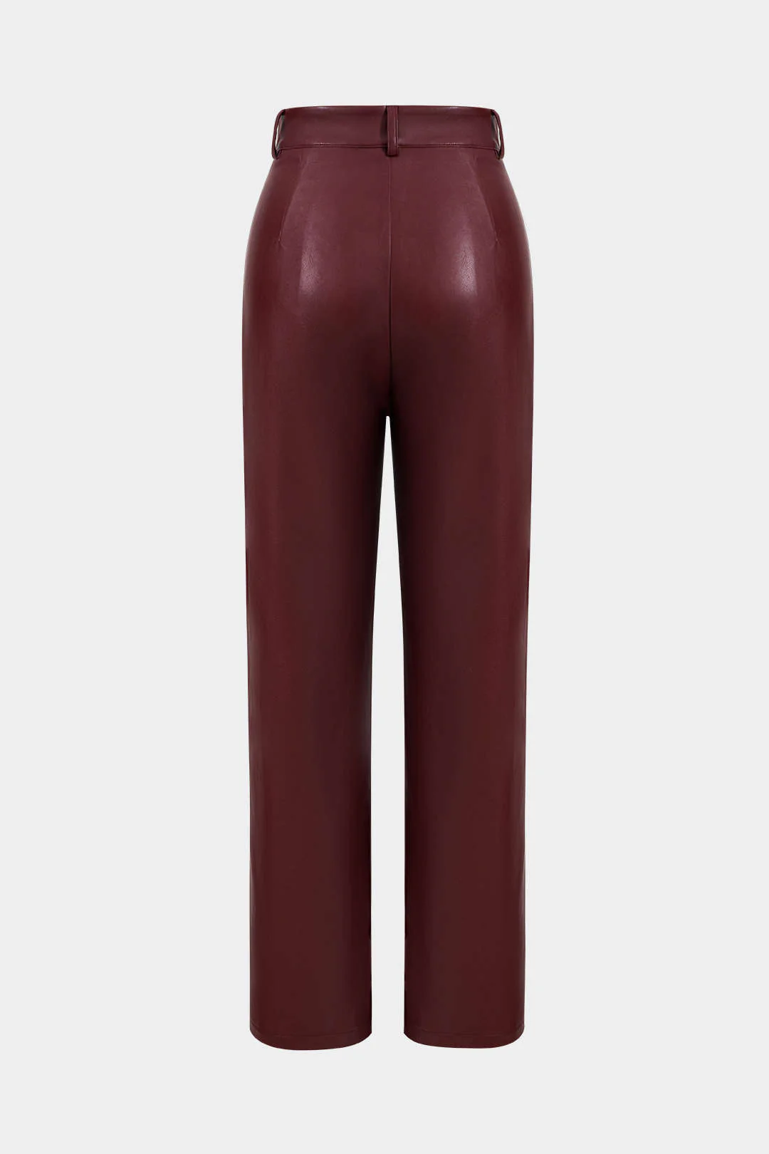Imitation Leather Patchwork Trousers