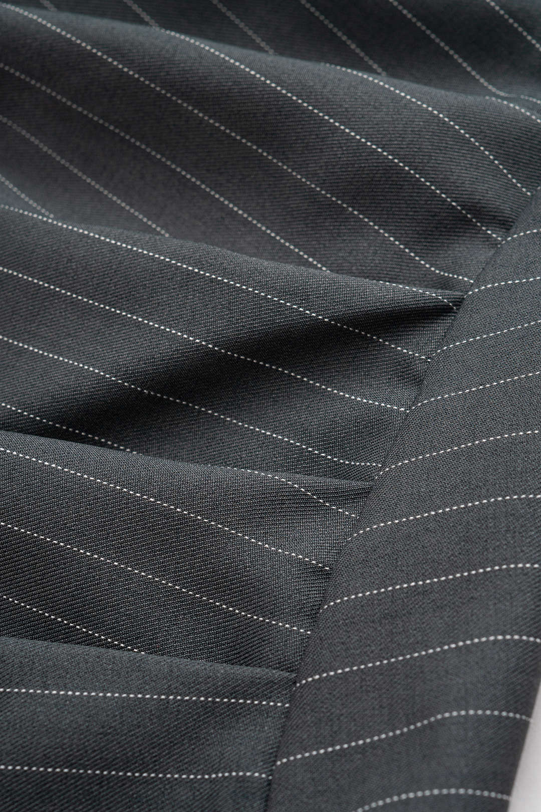 Stripes Print Button Long-Sleeve And Ruched Mini Skirt Set