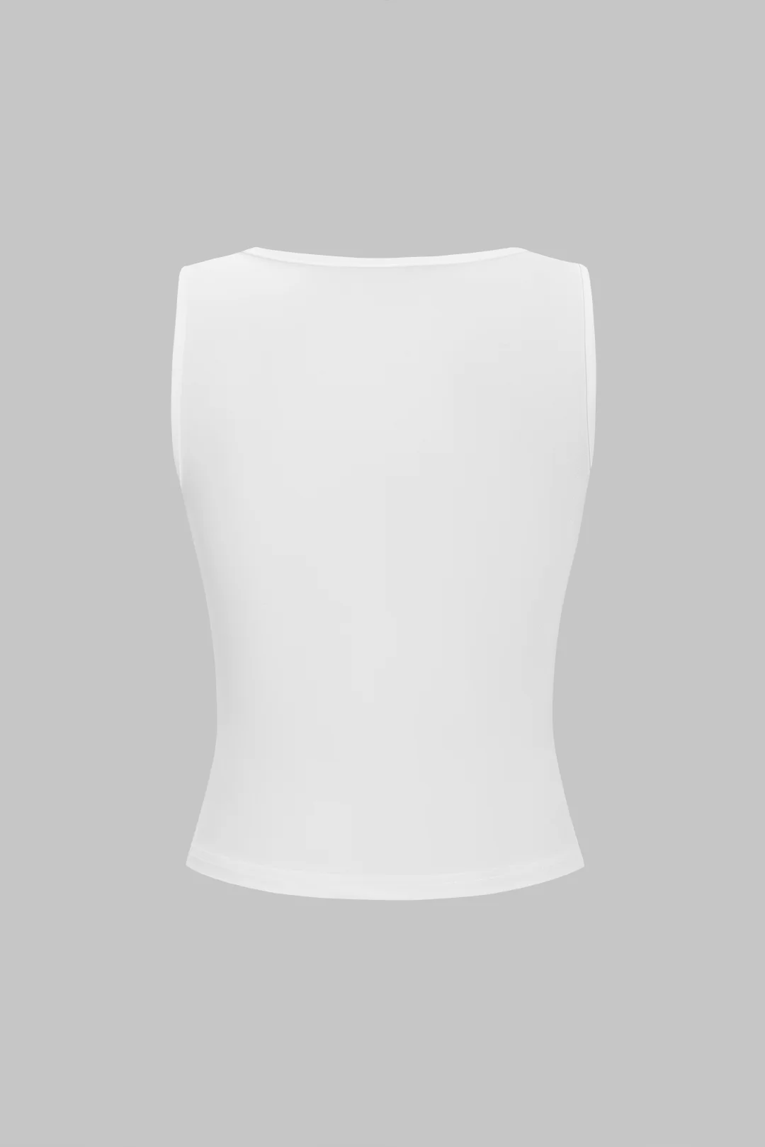 Asymmetrical Metallic Decor Tank Top