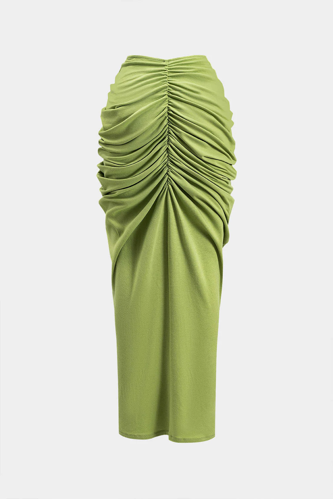 Metallic Decor Ruched Skirt