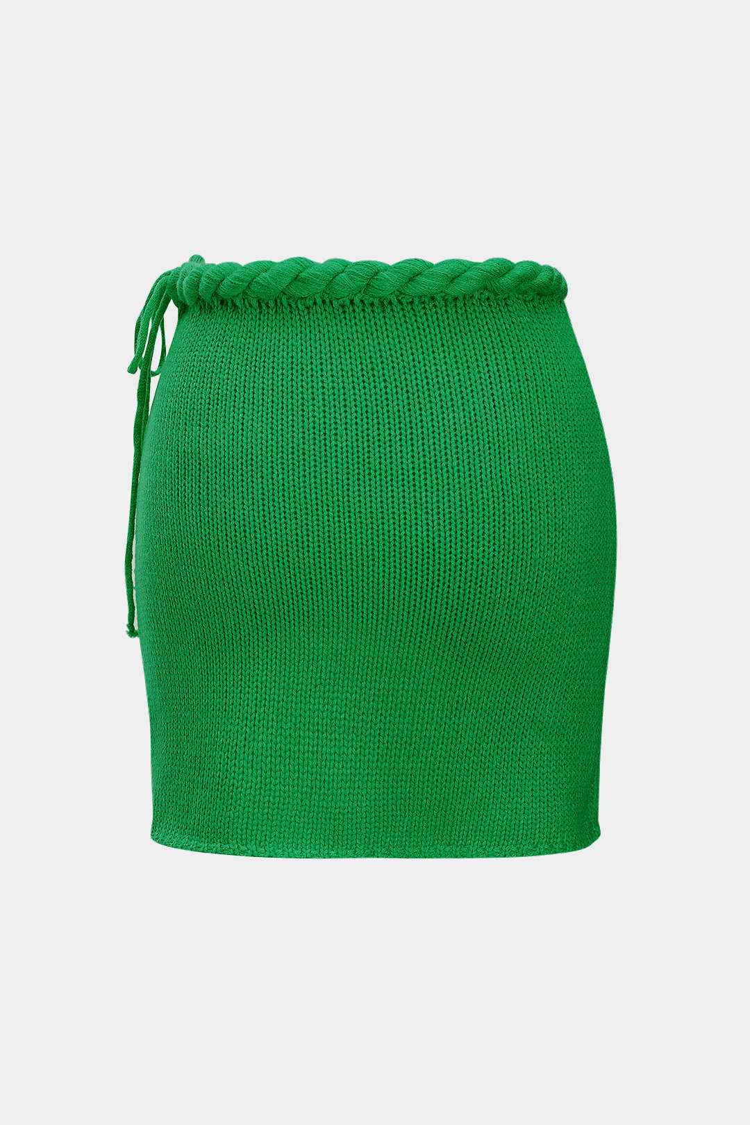 Knit Braided Tie-Up Skirt