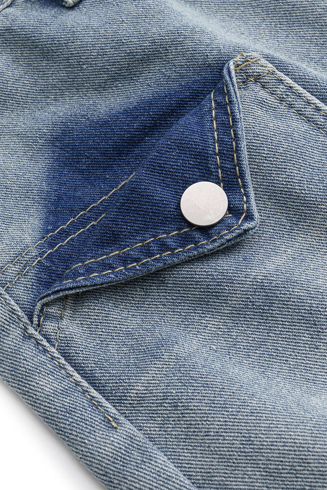 High Waist Pocket Denim Shorts