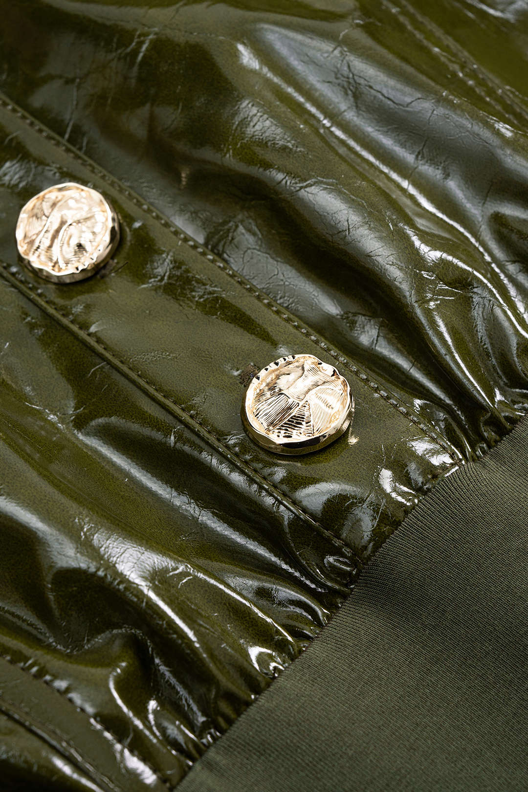 Faux Leather Button Patchwork Sleeveless Bodysuit