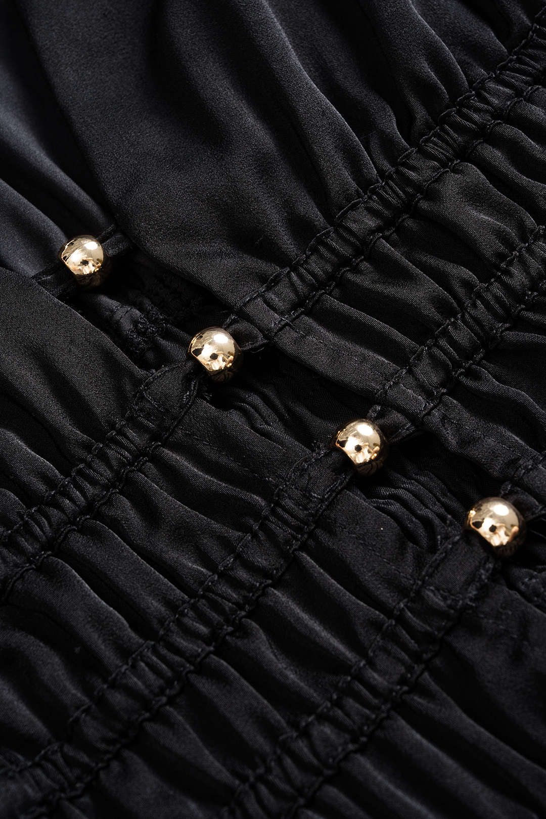 Satin Shirred Sleeveless Midi Dress