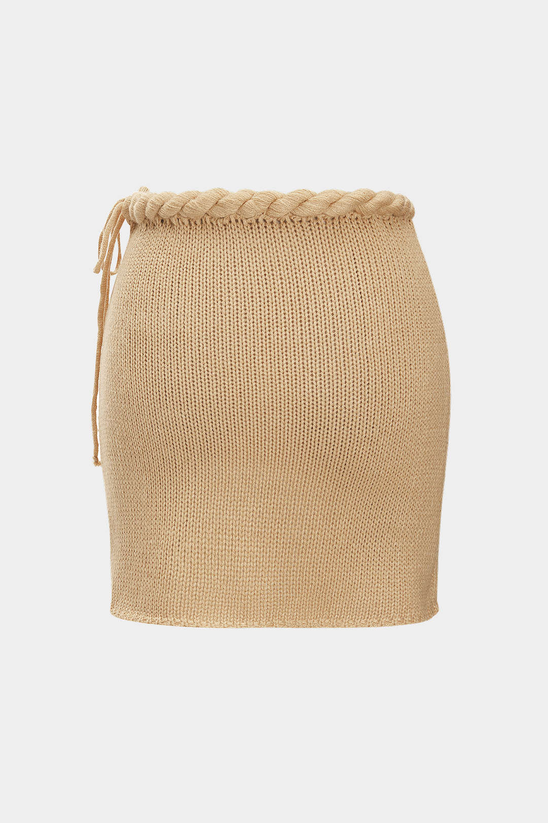 Knit Braided Tie-Up Skirt