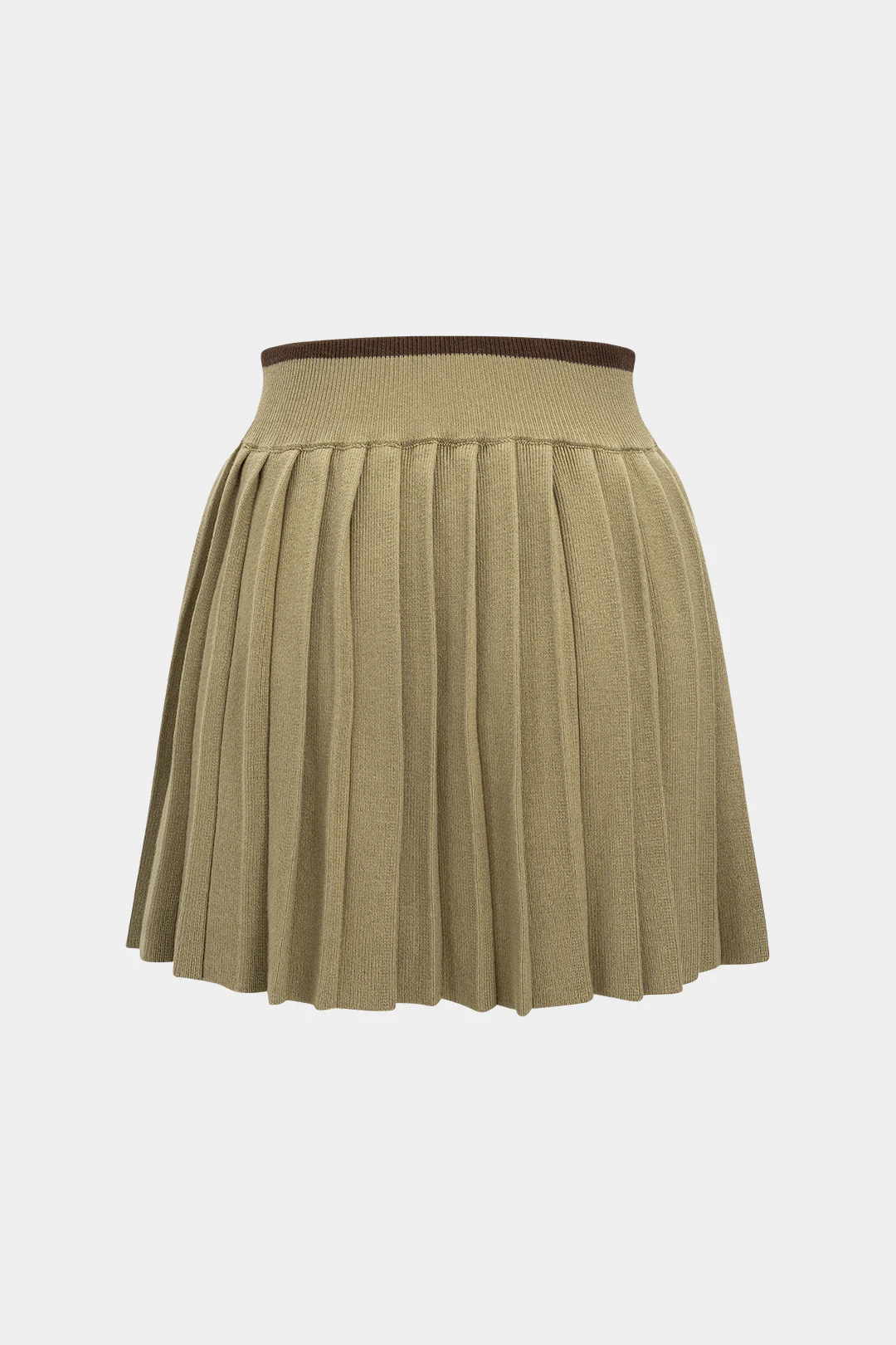 Knit Patchwork High Waist Skirt