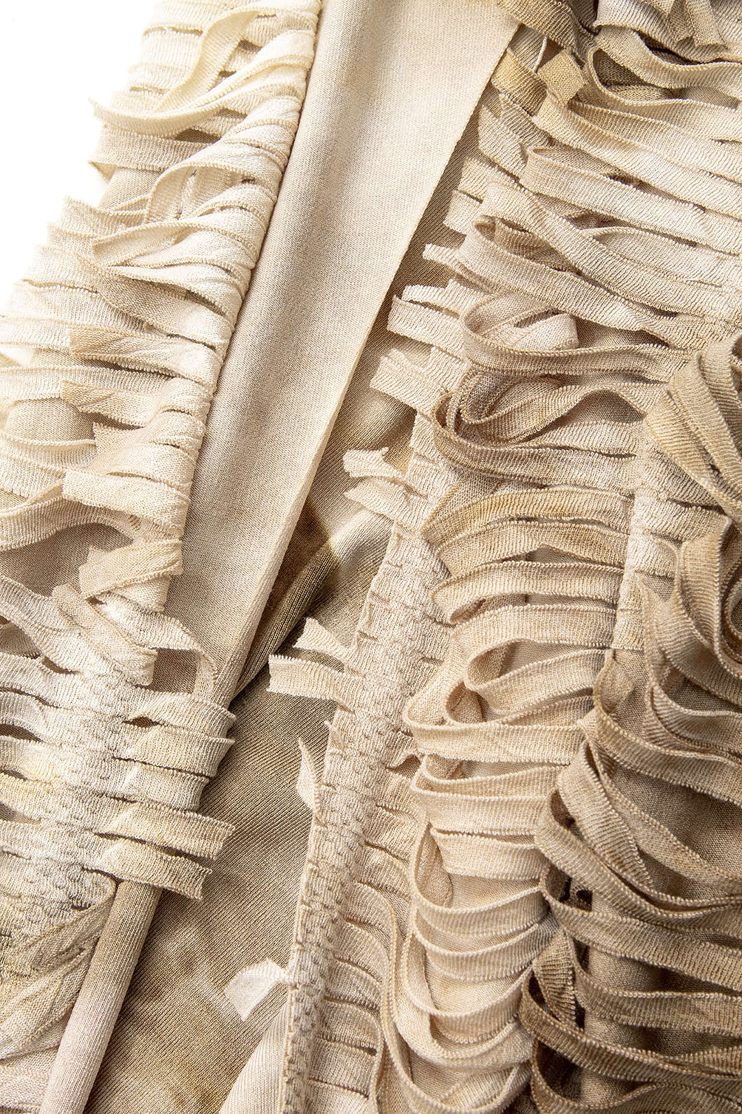 Distressed V-neck Cap Sleeve Crop Top and Slit Maxi Skirt Outfit Set