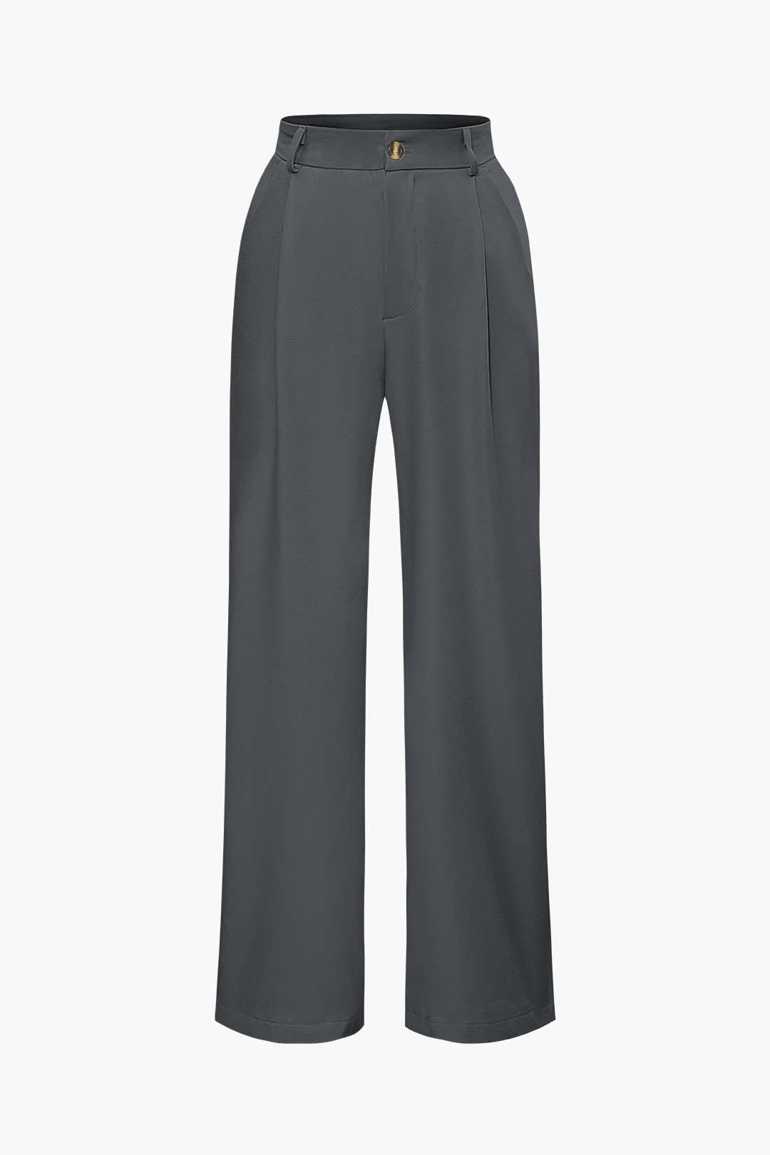 Notched Lapel Tie Back Vest and Straight Leg Suit Pants Combo