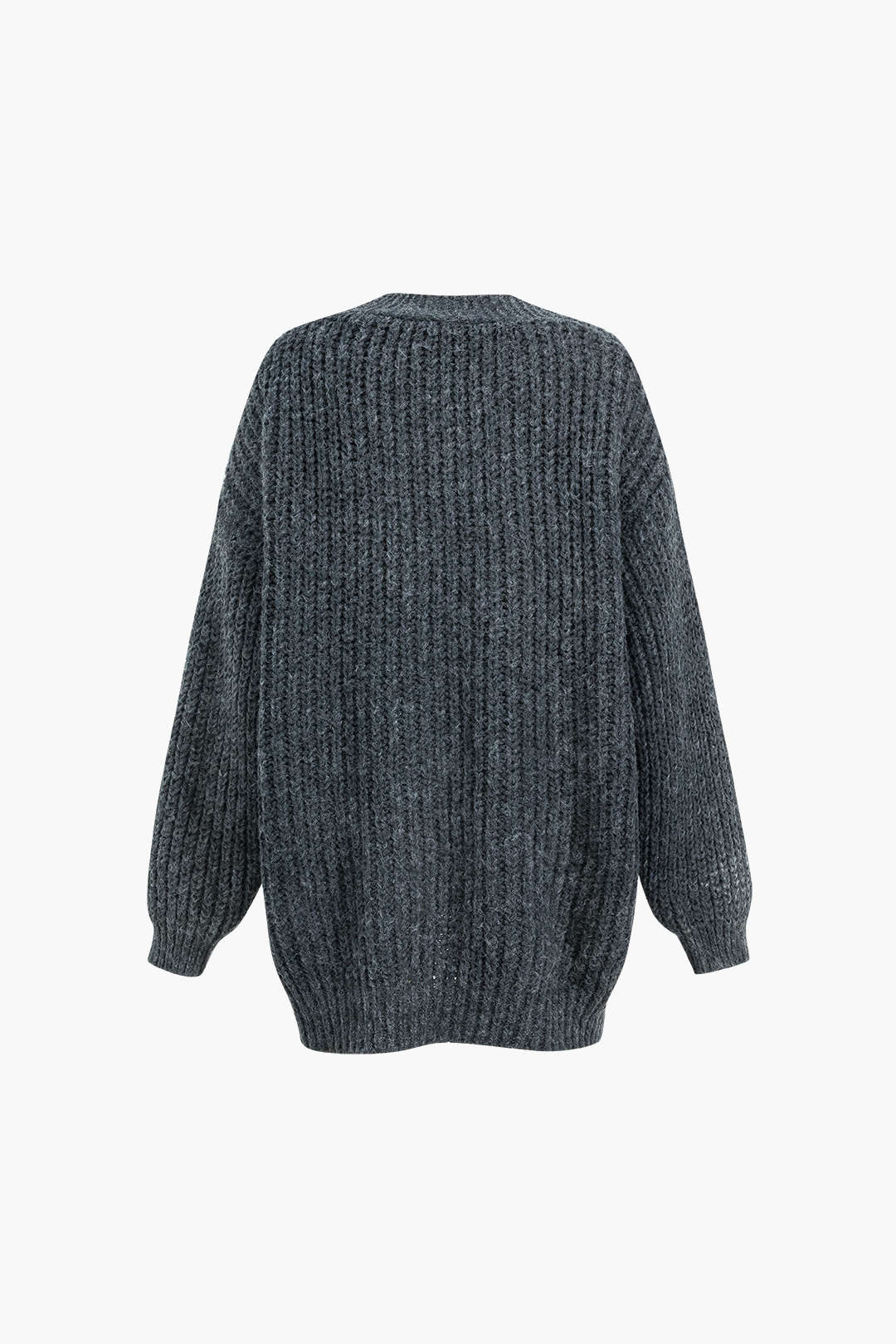 Denim Patchwork Button Pocket Cardigan Sweater