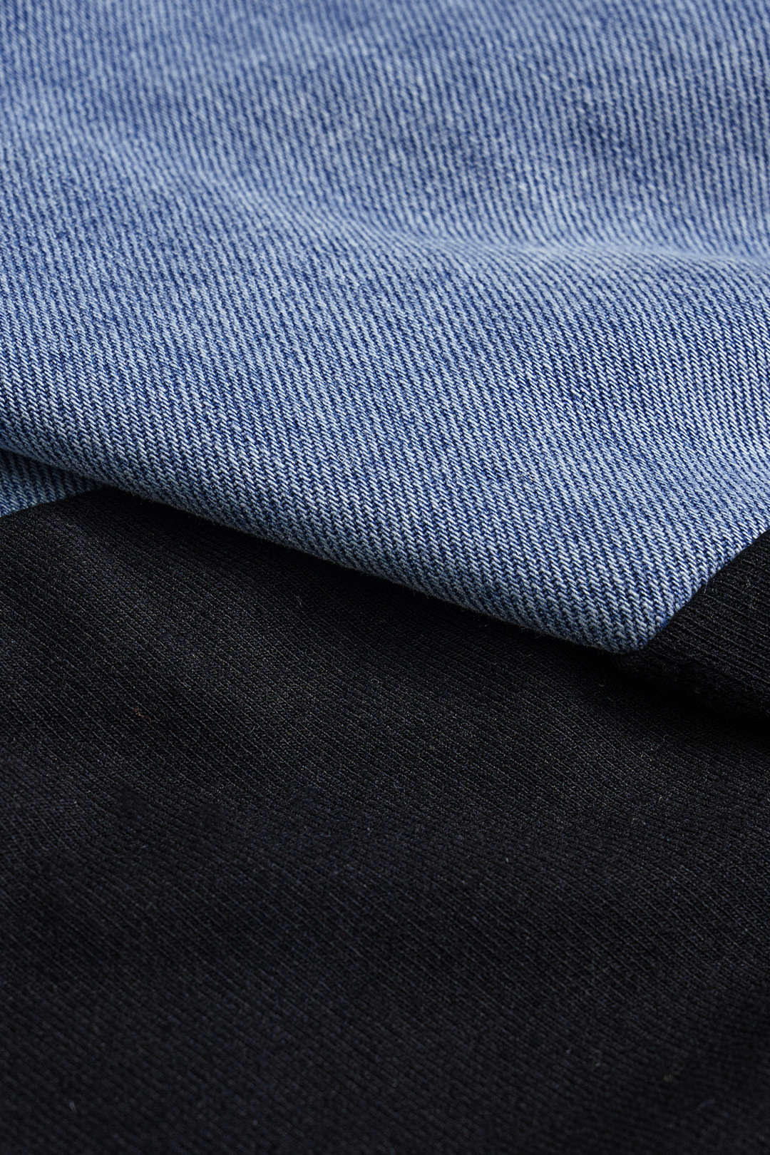 Denim Patchwork Ruched Women's Skirt