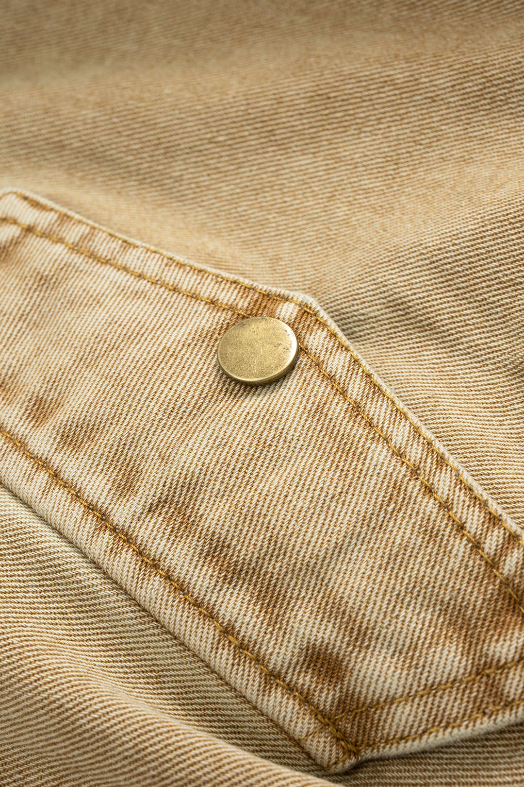 Denim Patchwork Drawstring Outerwear