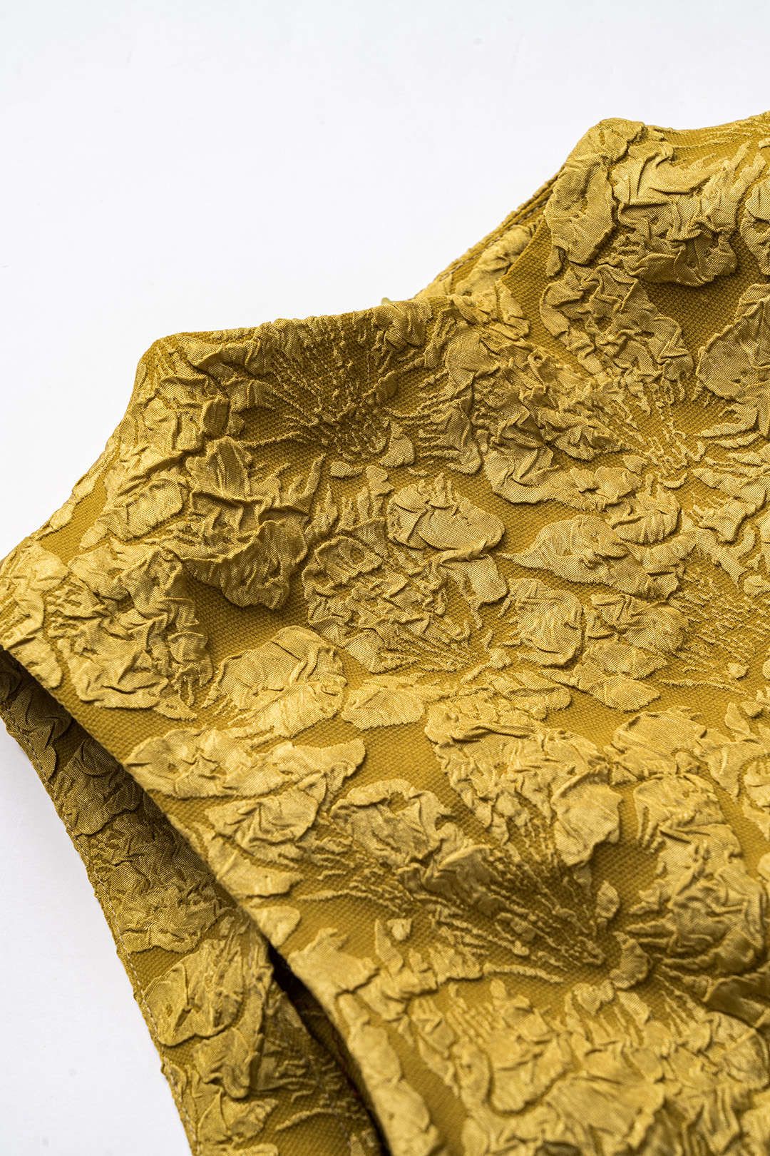 Plus Size Jacquard Ruched Zipper Sleeveless Mini Dress