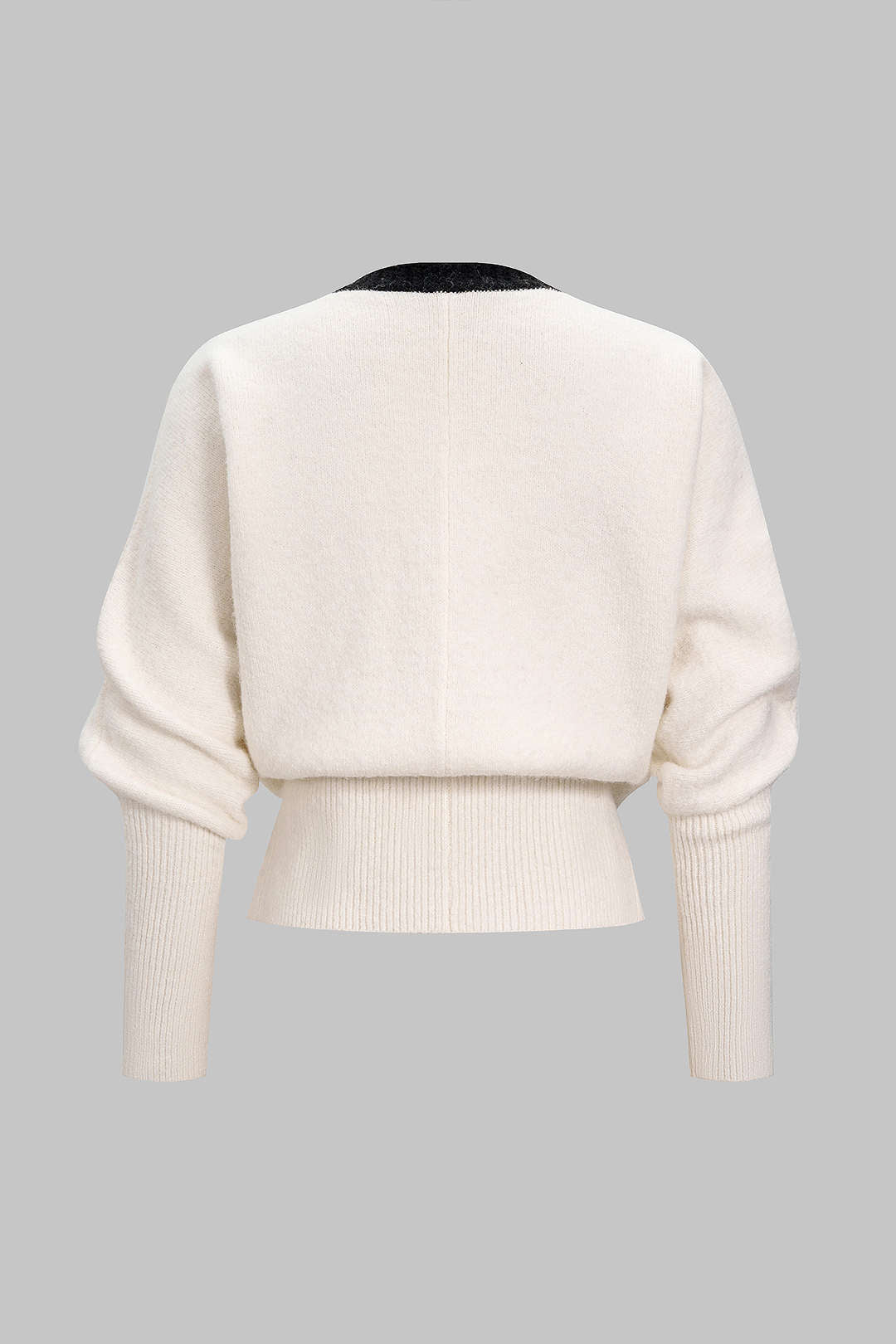 Knit Contrast Metallic V-Neck Cardigan