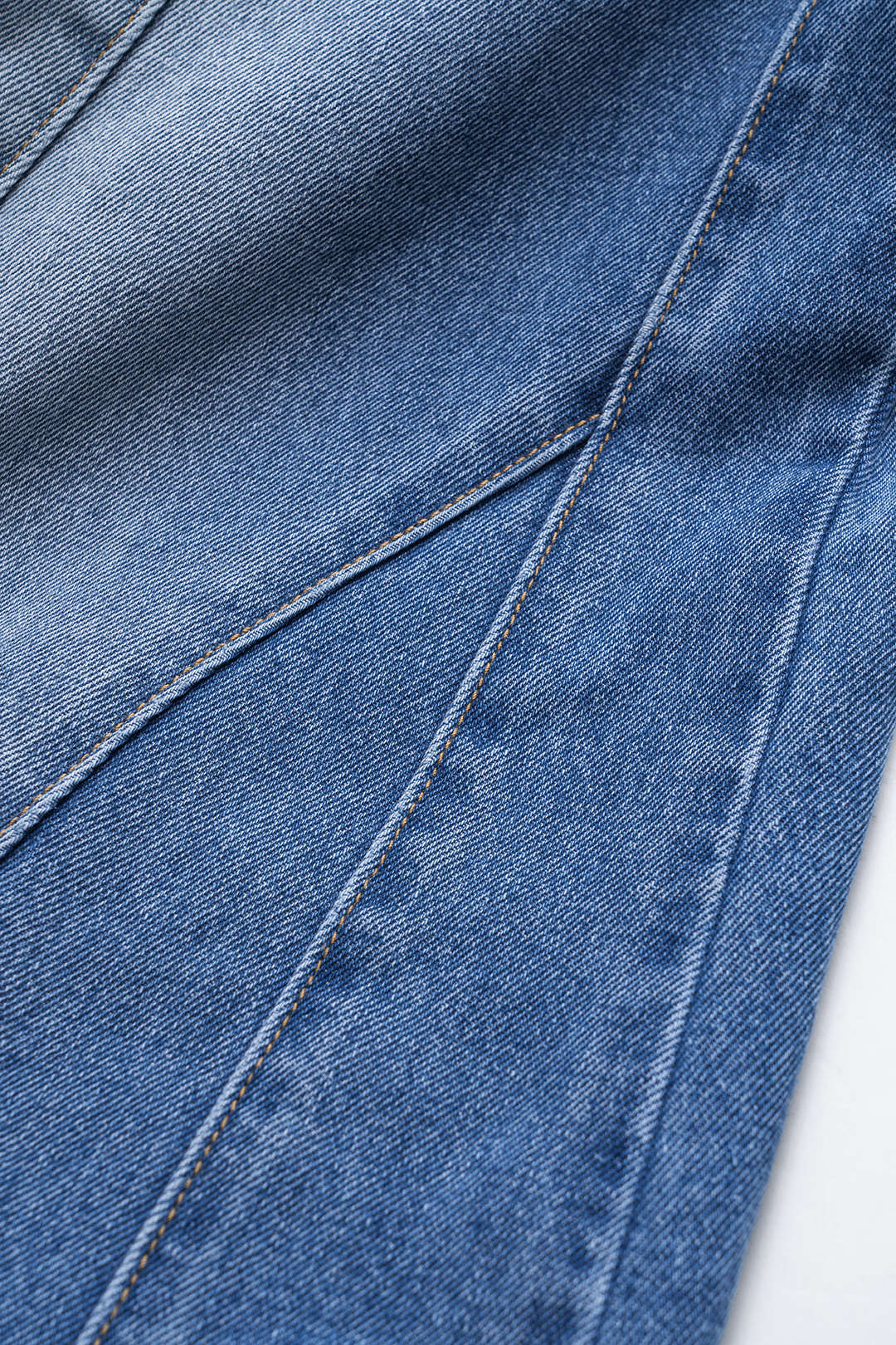 Washed Wide Leg Denim Jeans