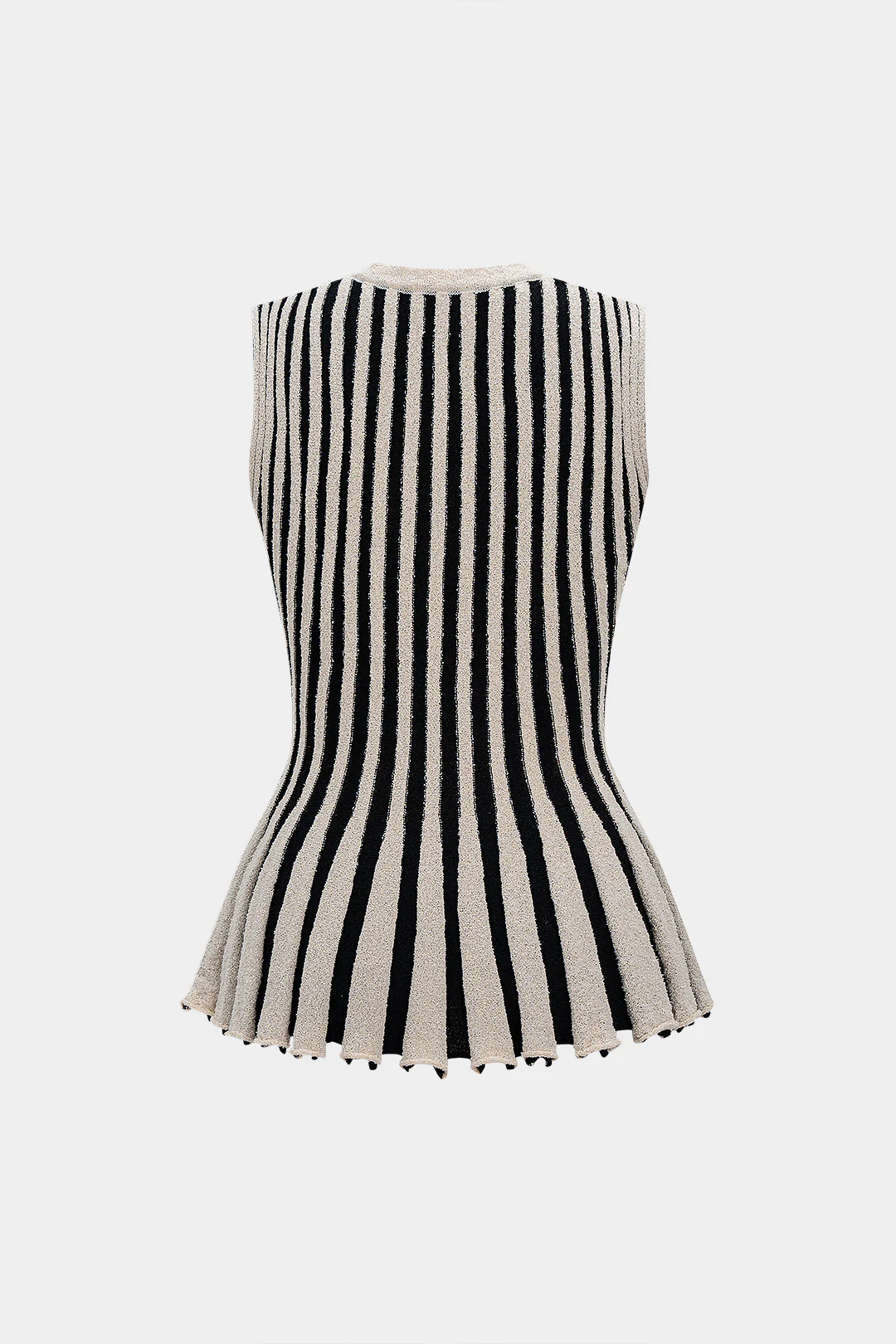 Knit Button Contrast Tank Top