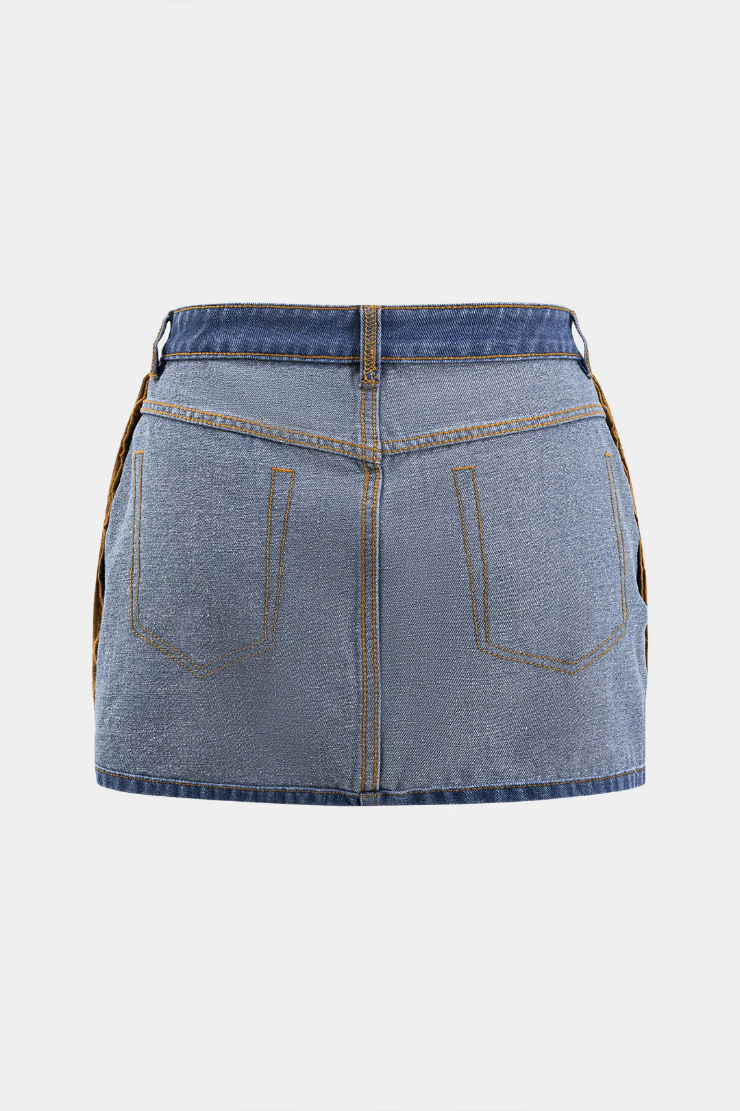 Plus Size Denim Skirt with Pockets