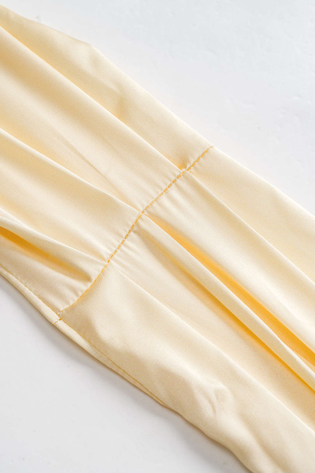 Ombre Print Satin Ruched Asymmetrical Backless Halter Two-piece Mini Dress