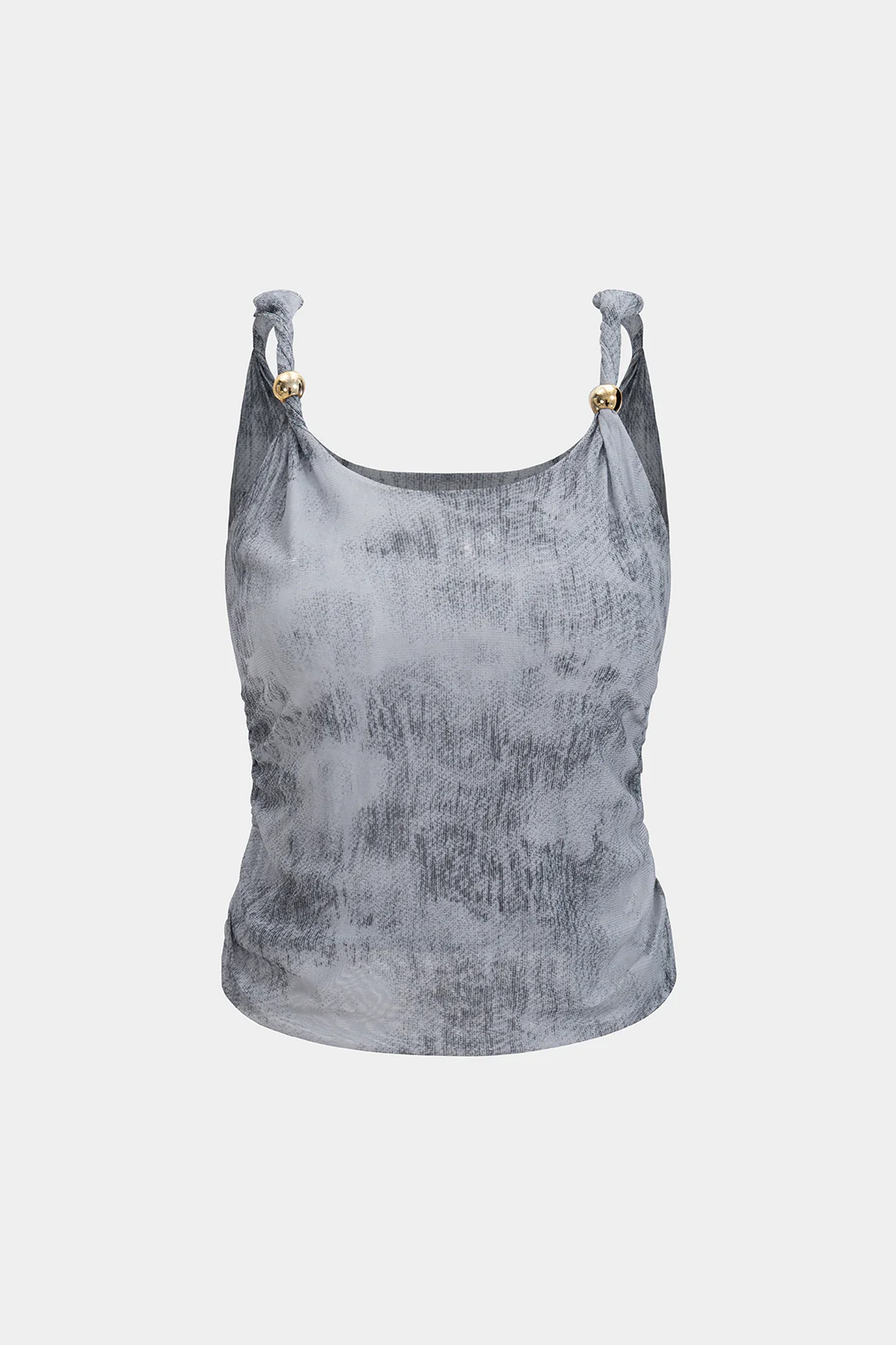Mesh Metallic Slip Cami Top
