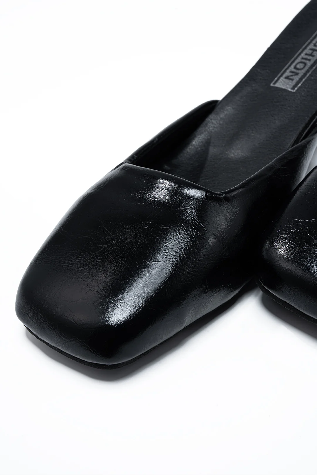 Leather Square Toe High Heels