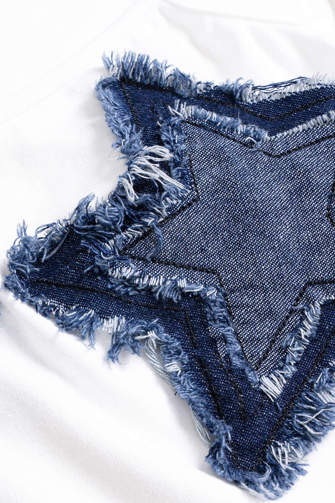 Plus Size Denim Patchwork Sleeveless Bodysuit