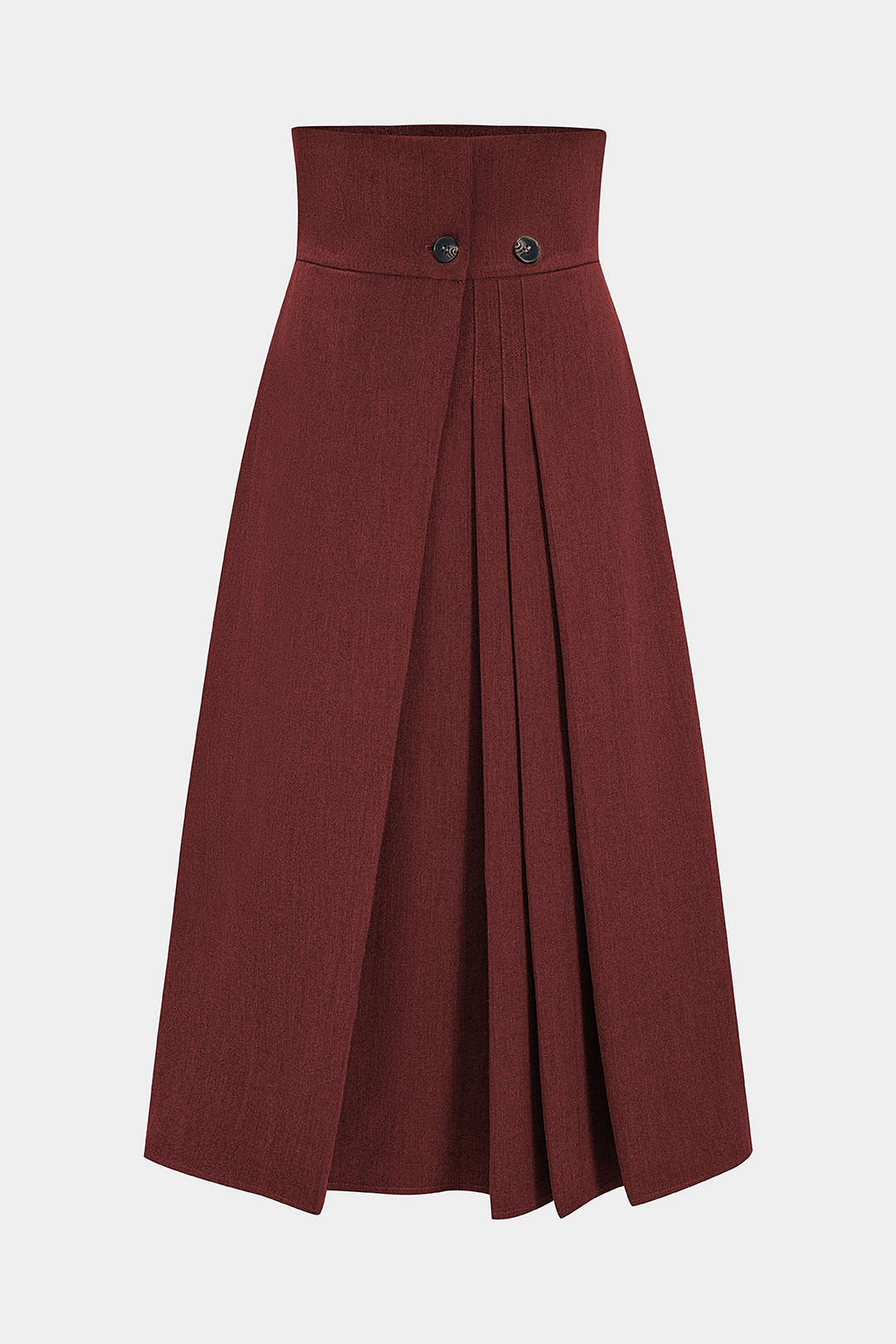 Pleated High Waist Asymmetrical Skirt