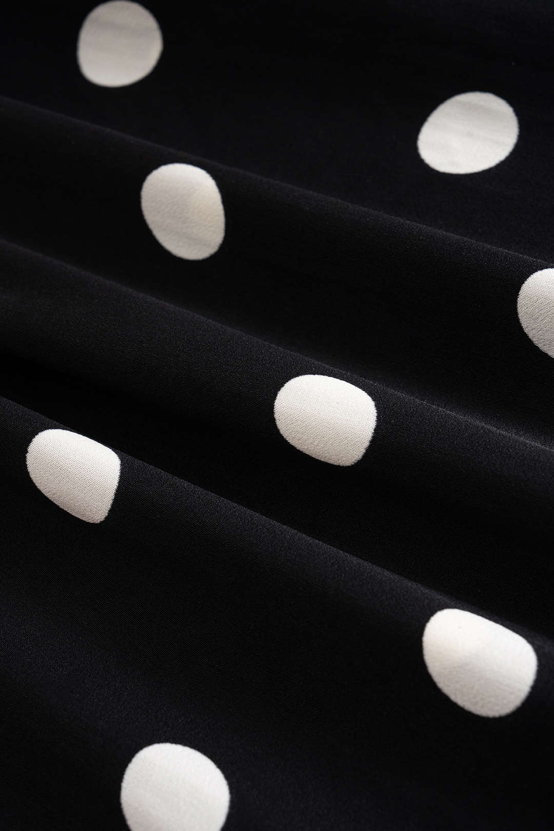 Contrast Polka Dots Print Cowl Neck Slip Sleeveless Midi Dress