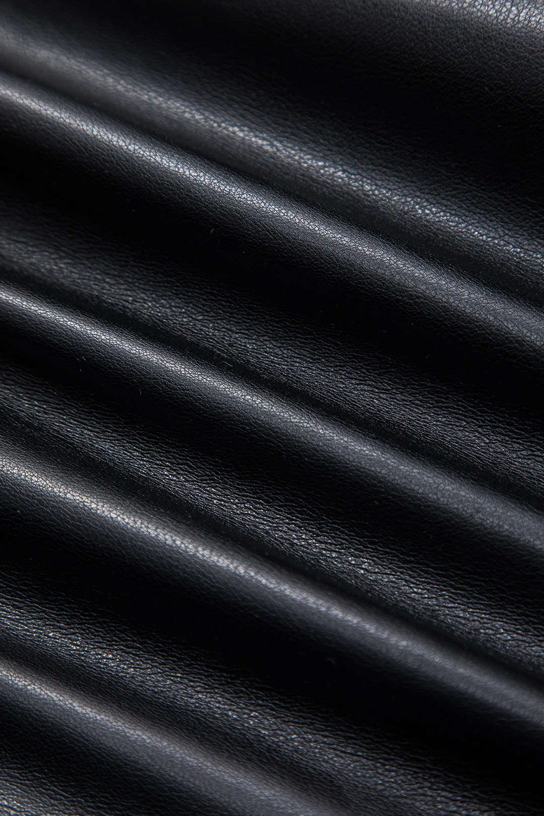 Faux Leather Patchwork Ruched Button Zipper High-Waist Trousers