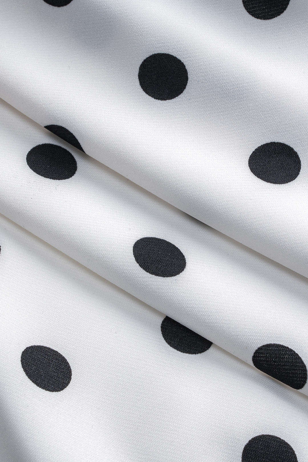 Polka Dots Print Ruched Top And Skirt Set