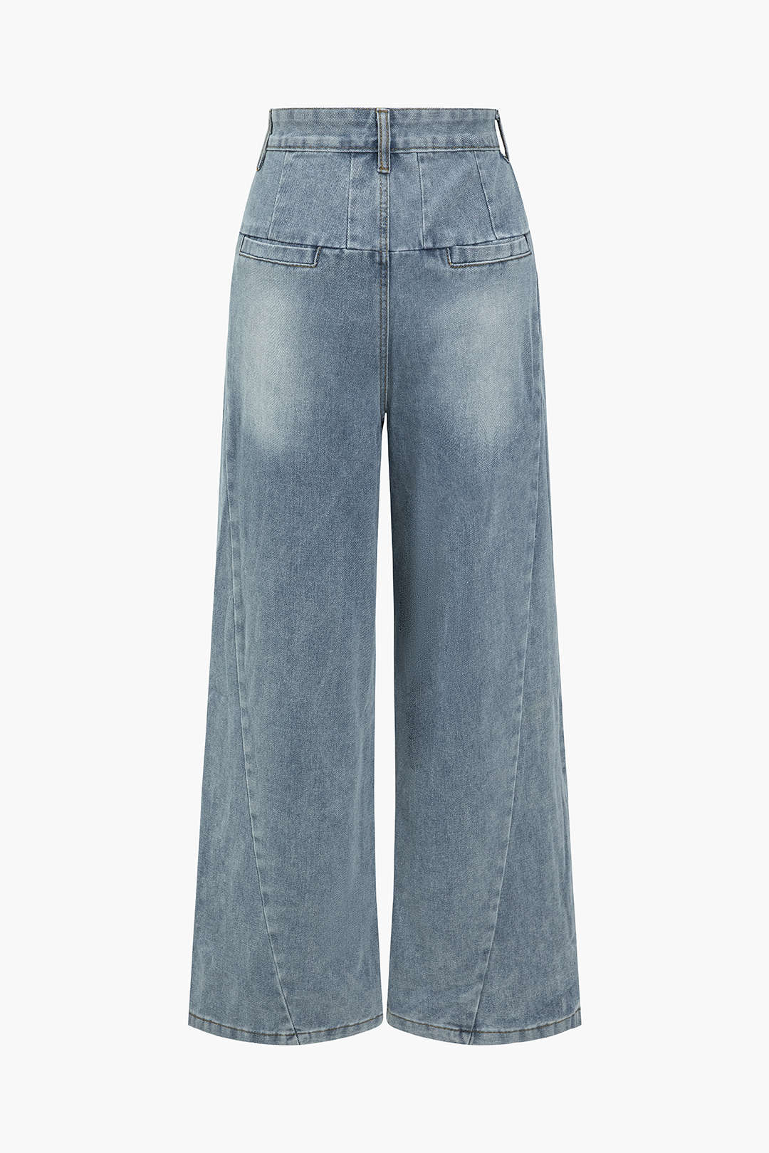 Faded Wide-Leg Jeans