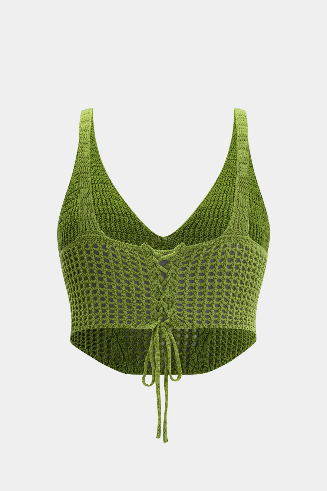 Plus Size Knitted Tie-Back Tank Top