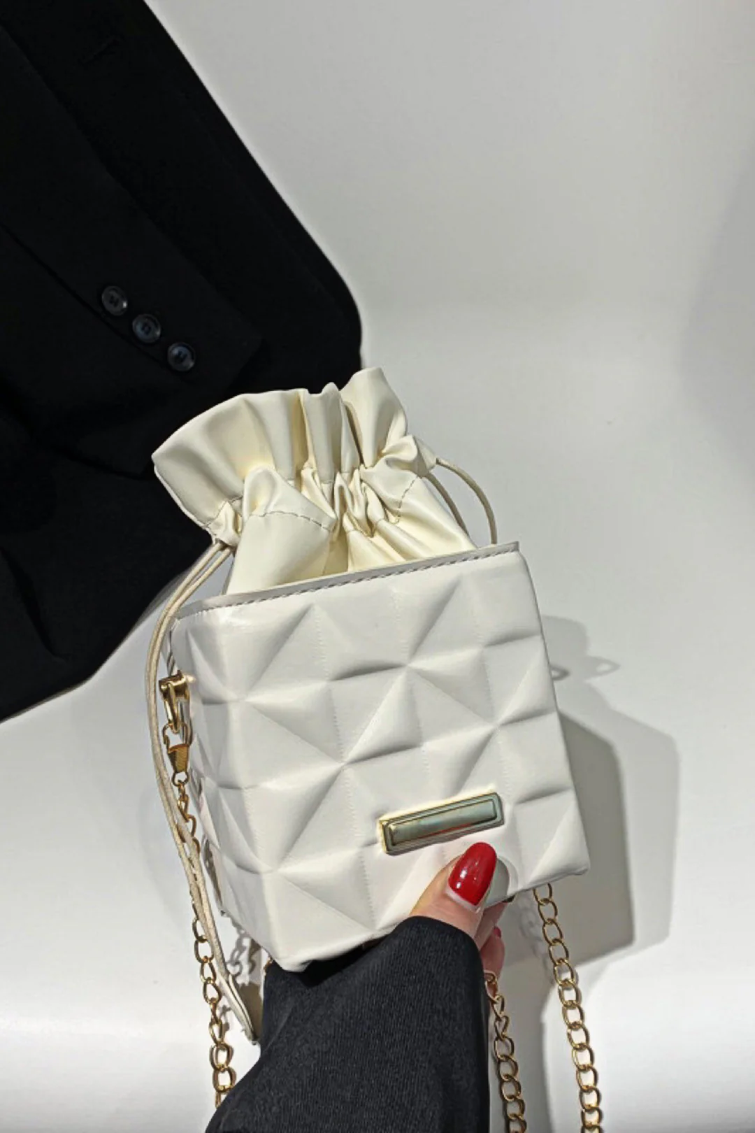 Fake Leather Crossbody Bag