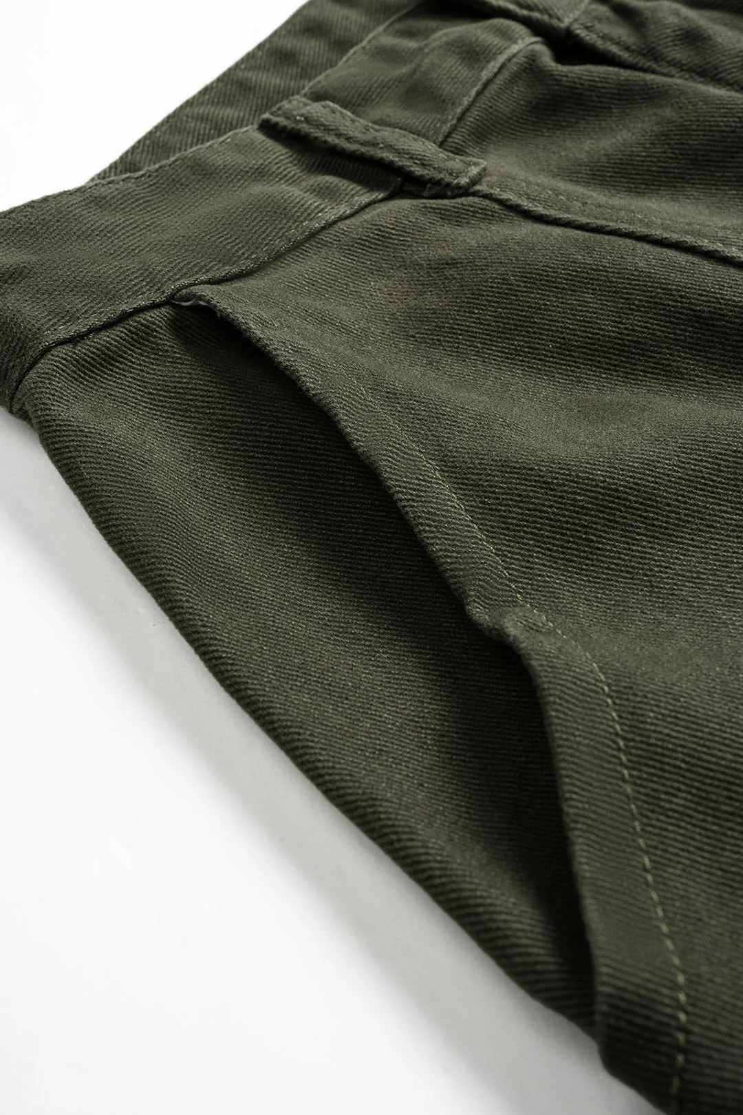 Denim Ruched Barrel-Style Jeans