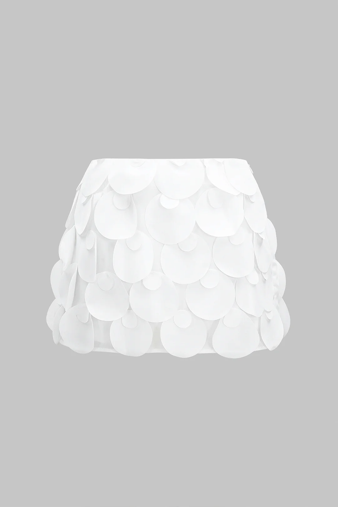 Appliqué Zipper Mini Skirt