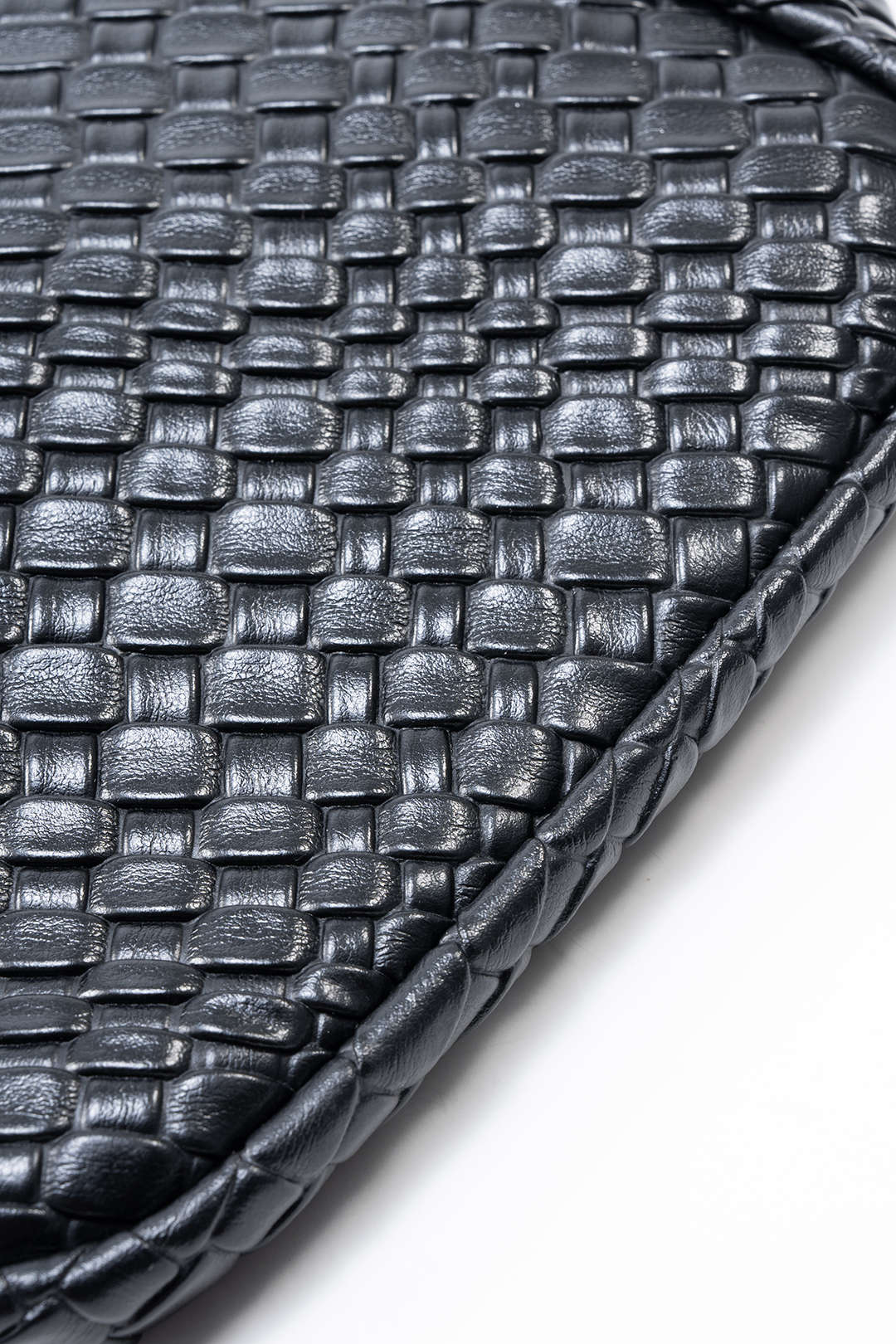 Woven Faux Leather Handbag with Wallet