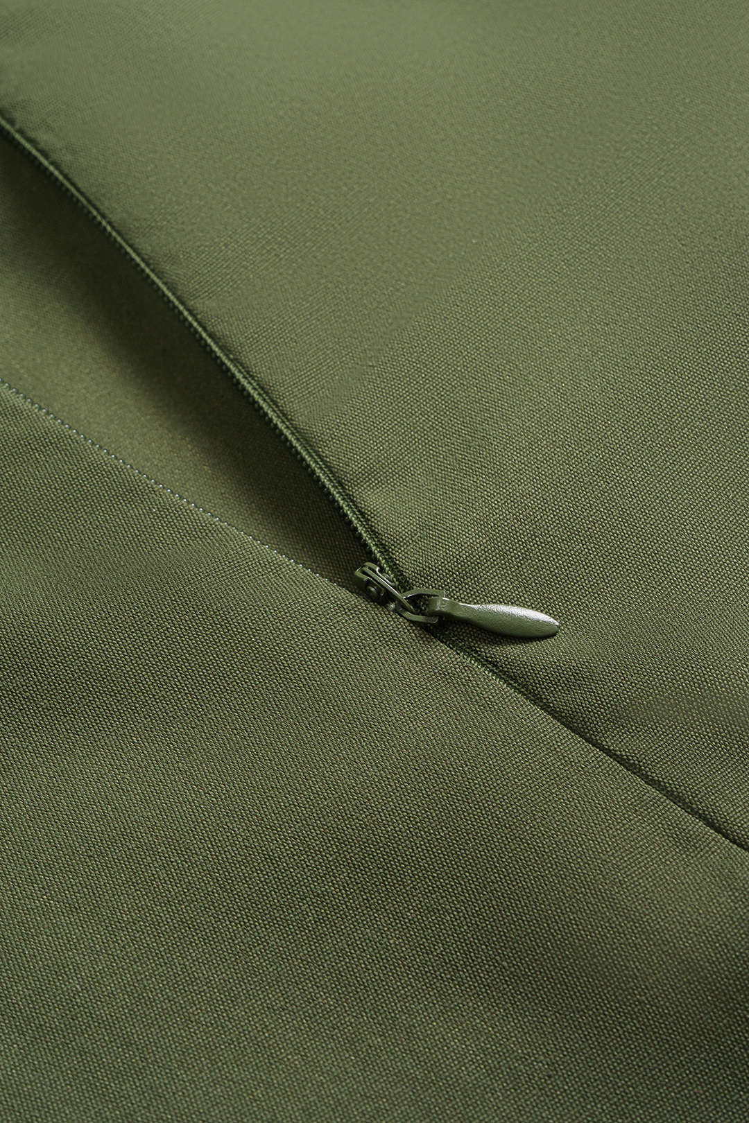 Zipper Long Sleeve Top and High Waist Skirt Combination