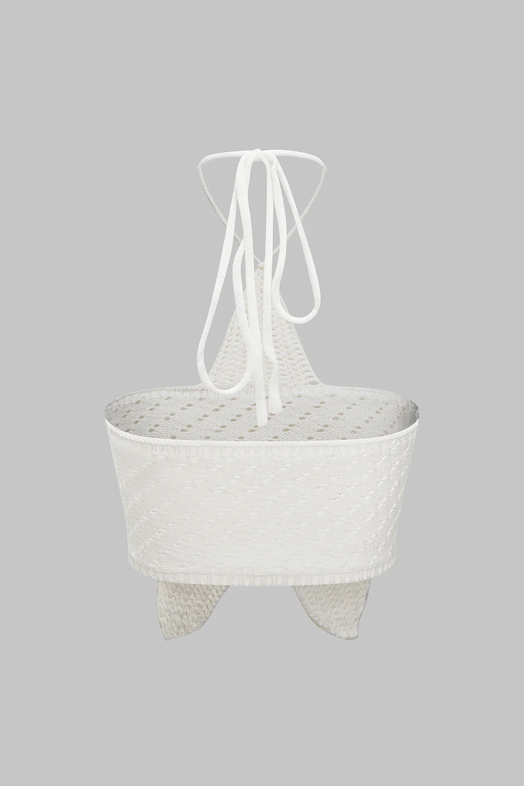 Knit Halter Tie-Up Cut Out Tube Top