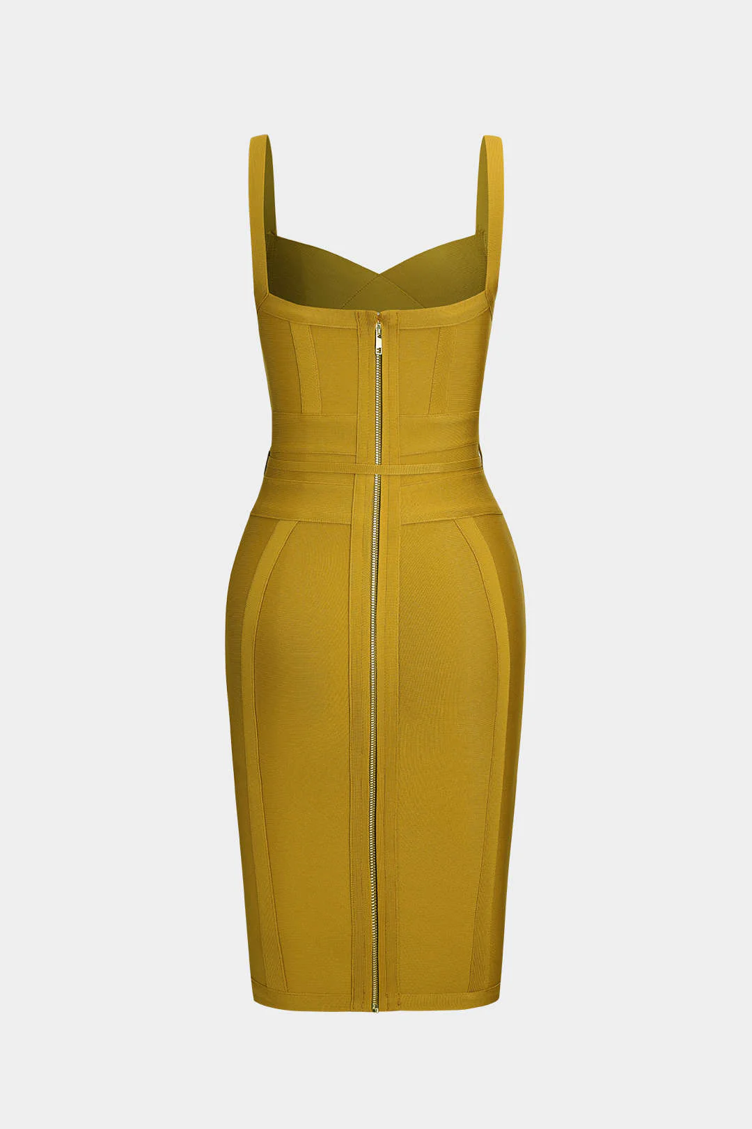 Knit Tie-Front Zipper Slip Dress