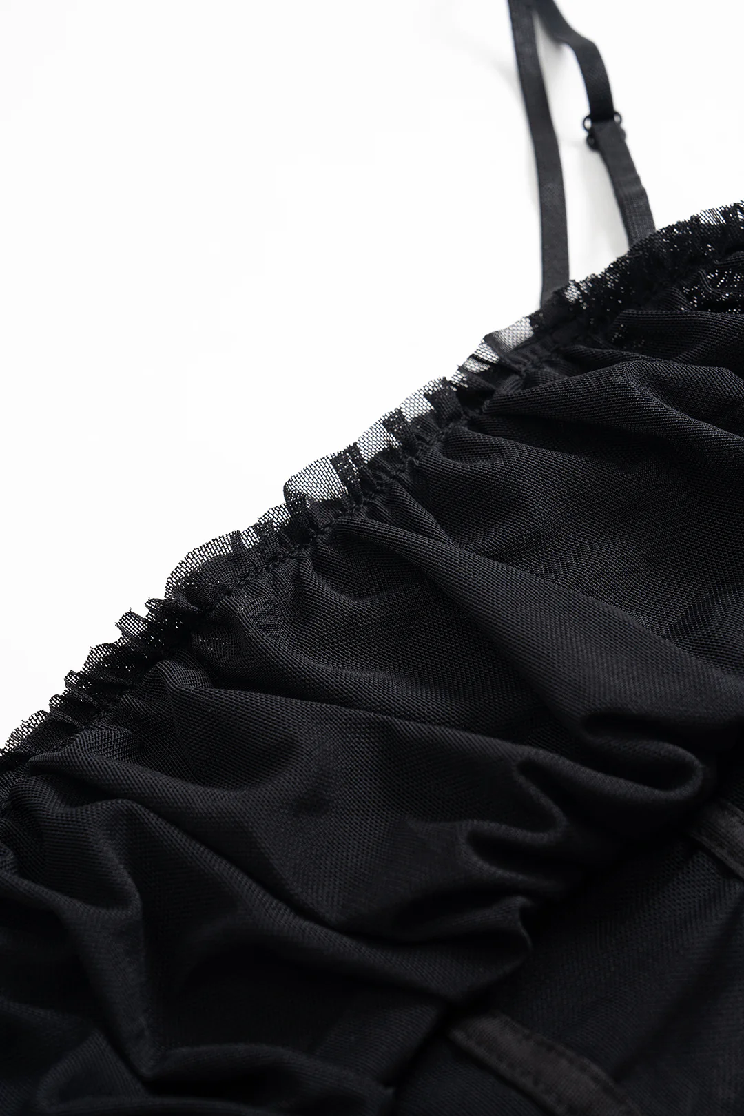 Mesh Patchwork Corset Slip Camisole Top