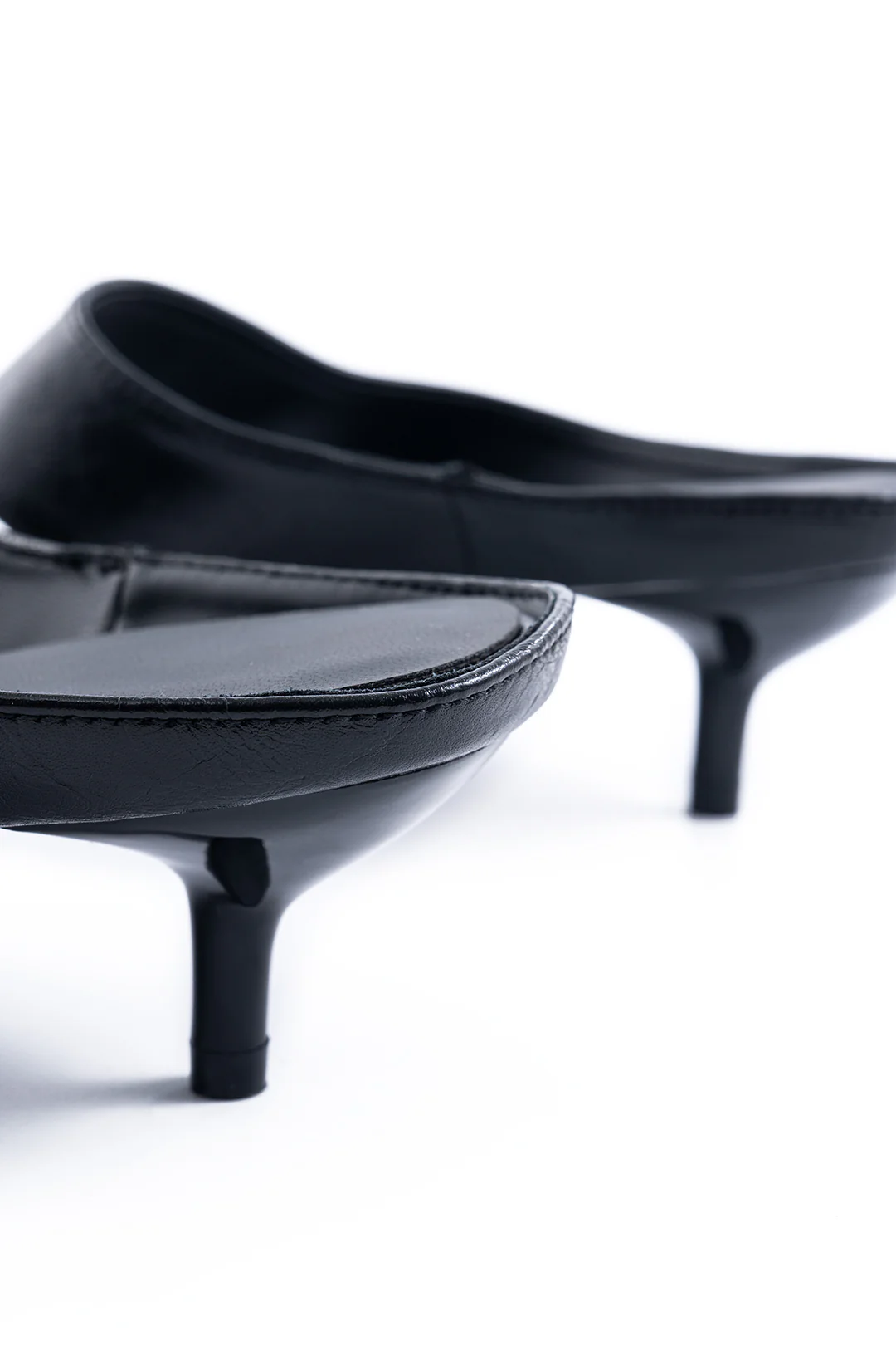 Faux Leather Square Toe Indoor Slippers