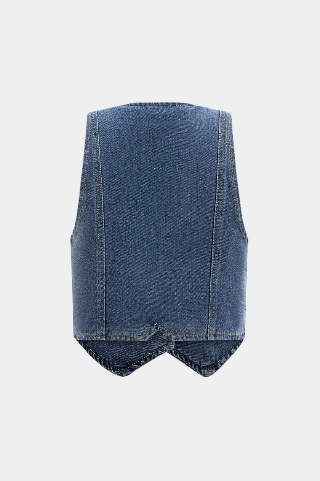Denim Button Vest