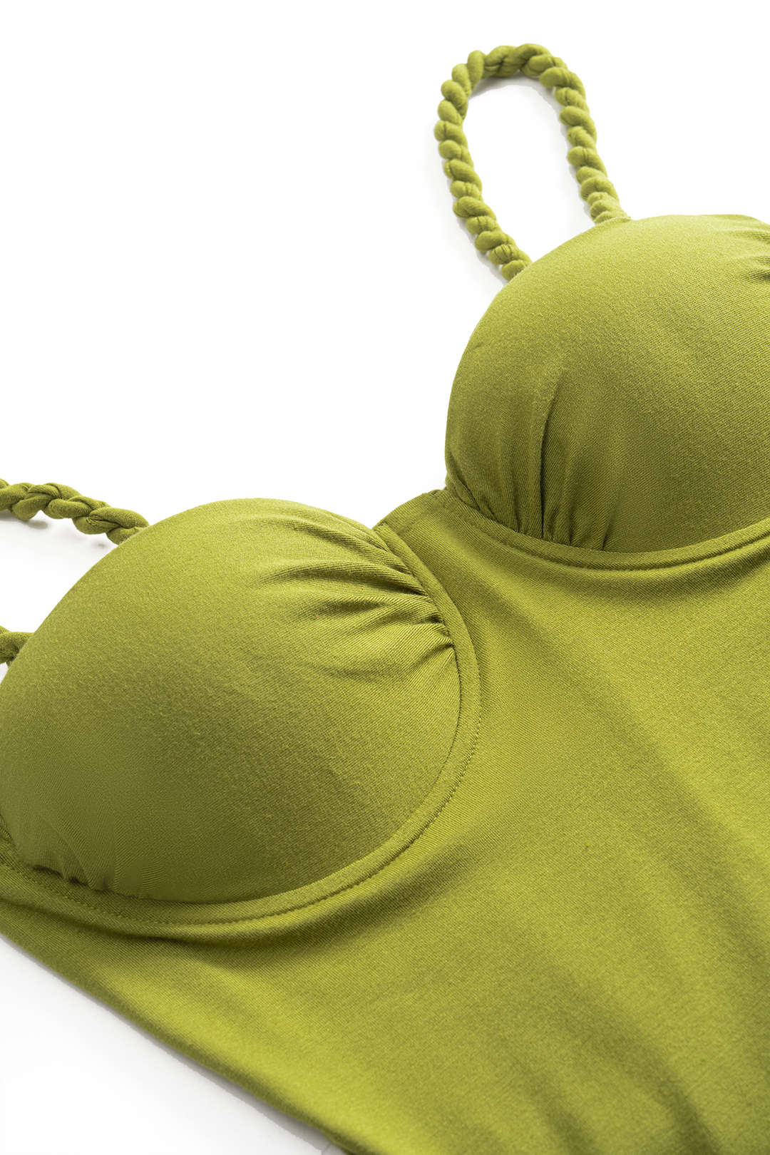 Ruched Braided Sleeveless Mini Bustier Dress