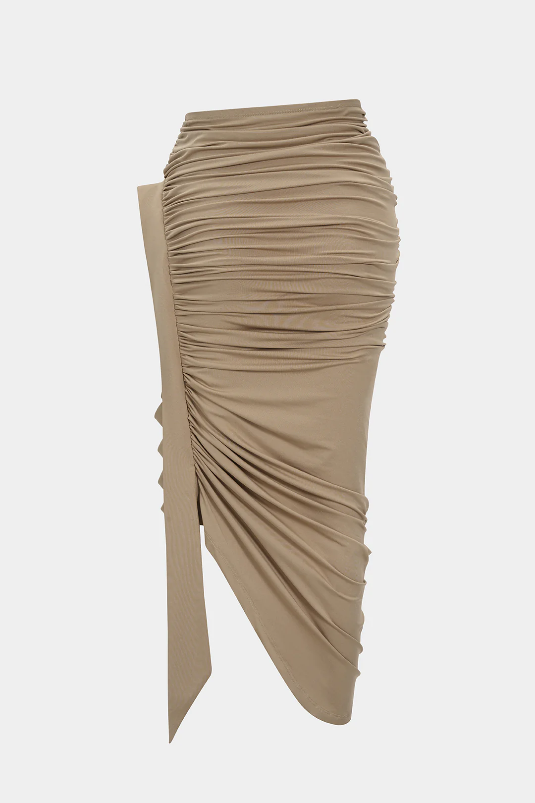 Plus Size Ruched Asymmetrical Skirt