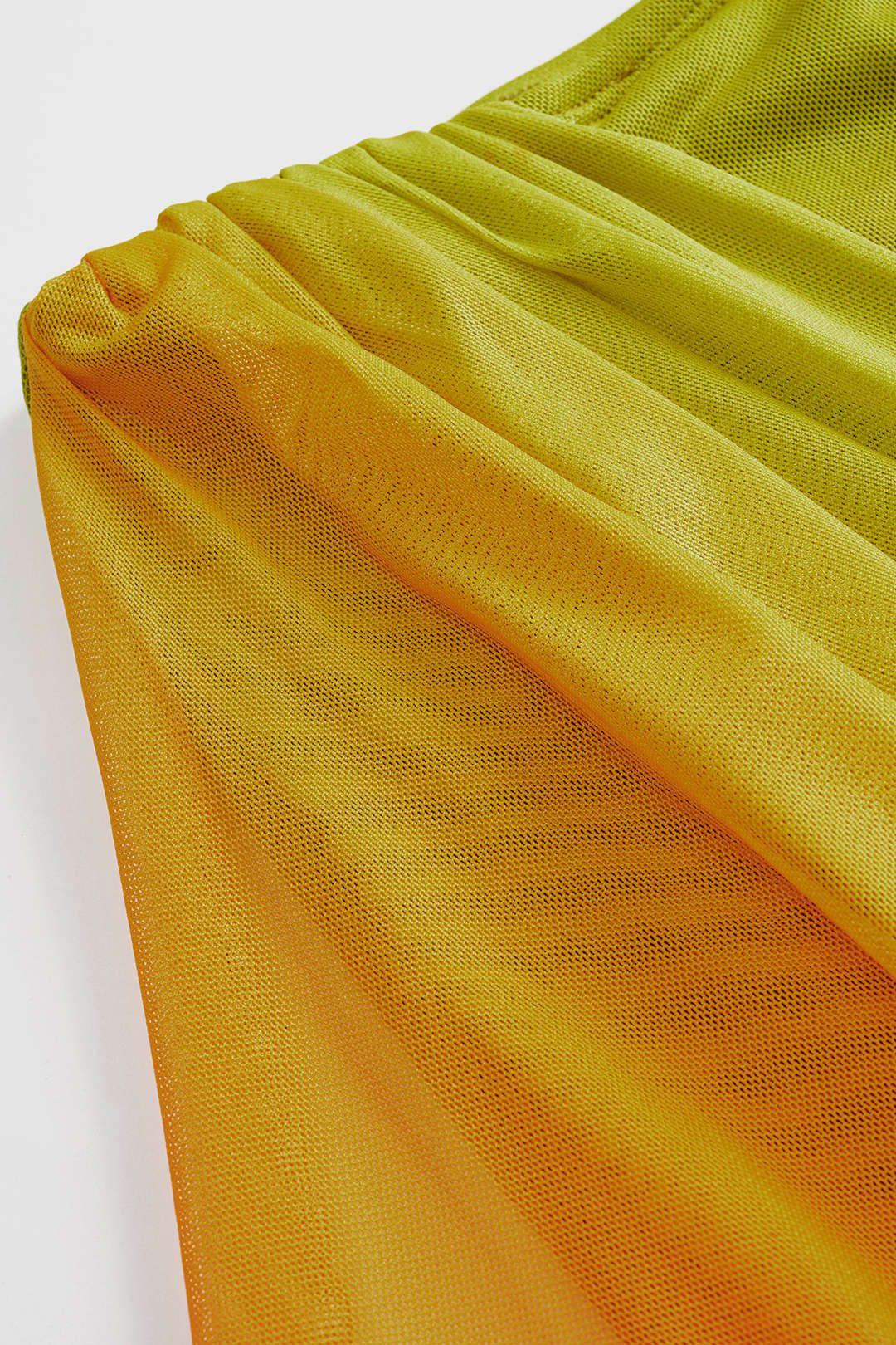 Ombre Print V-Neck Bodysuit And Asymmetrical Ruched Skirt Set