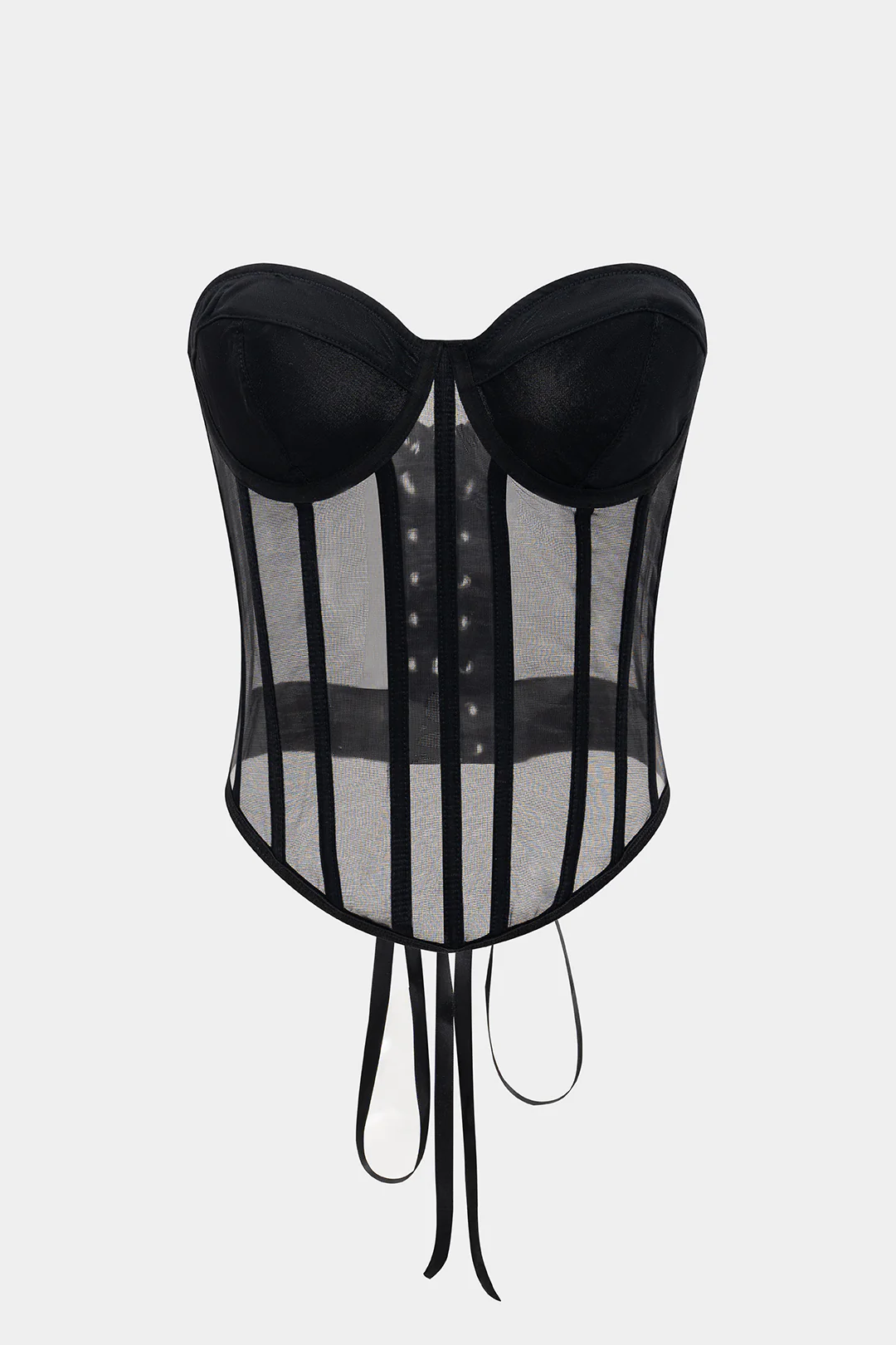Mesh Underwire Corset Tube Top