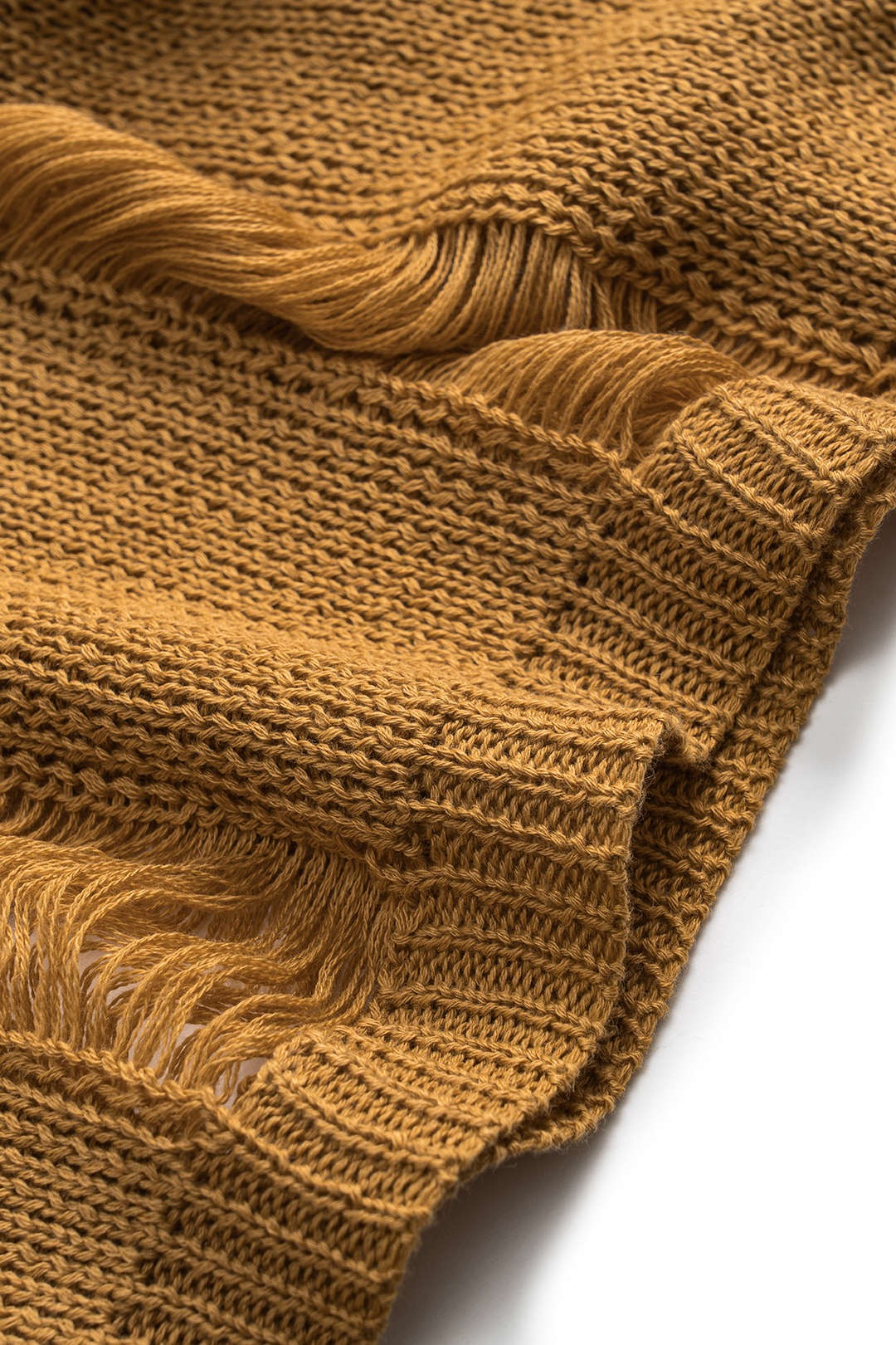 Plus Size Knit Distressed Ladder Skirt