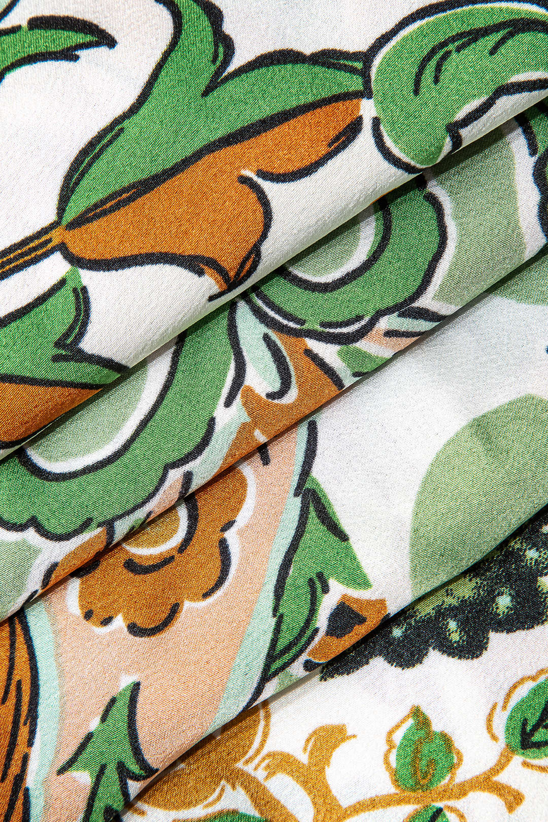 Floral Pattern Drawstring Split Wide-Leg Trousers