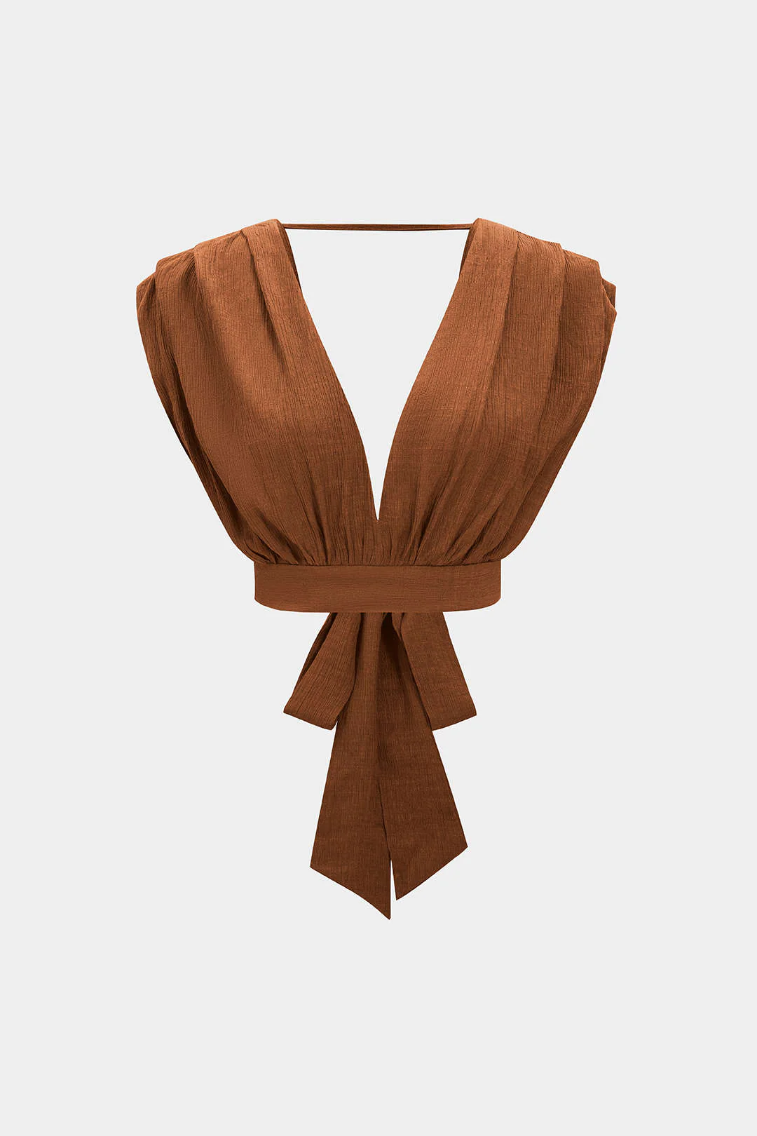 V-Neck Tie-Back Backless Tank Top