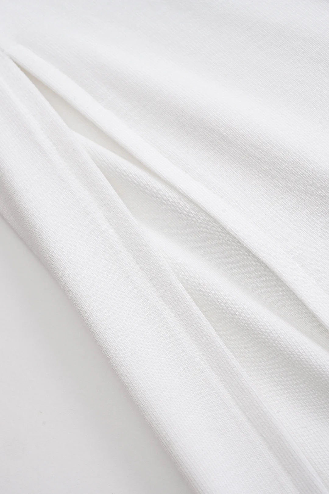 Ruched Asymmetric Patchwork Slit Skirt