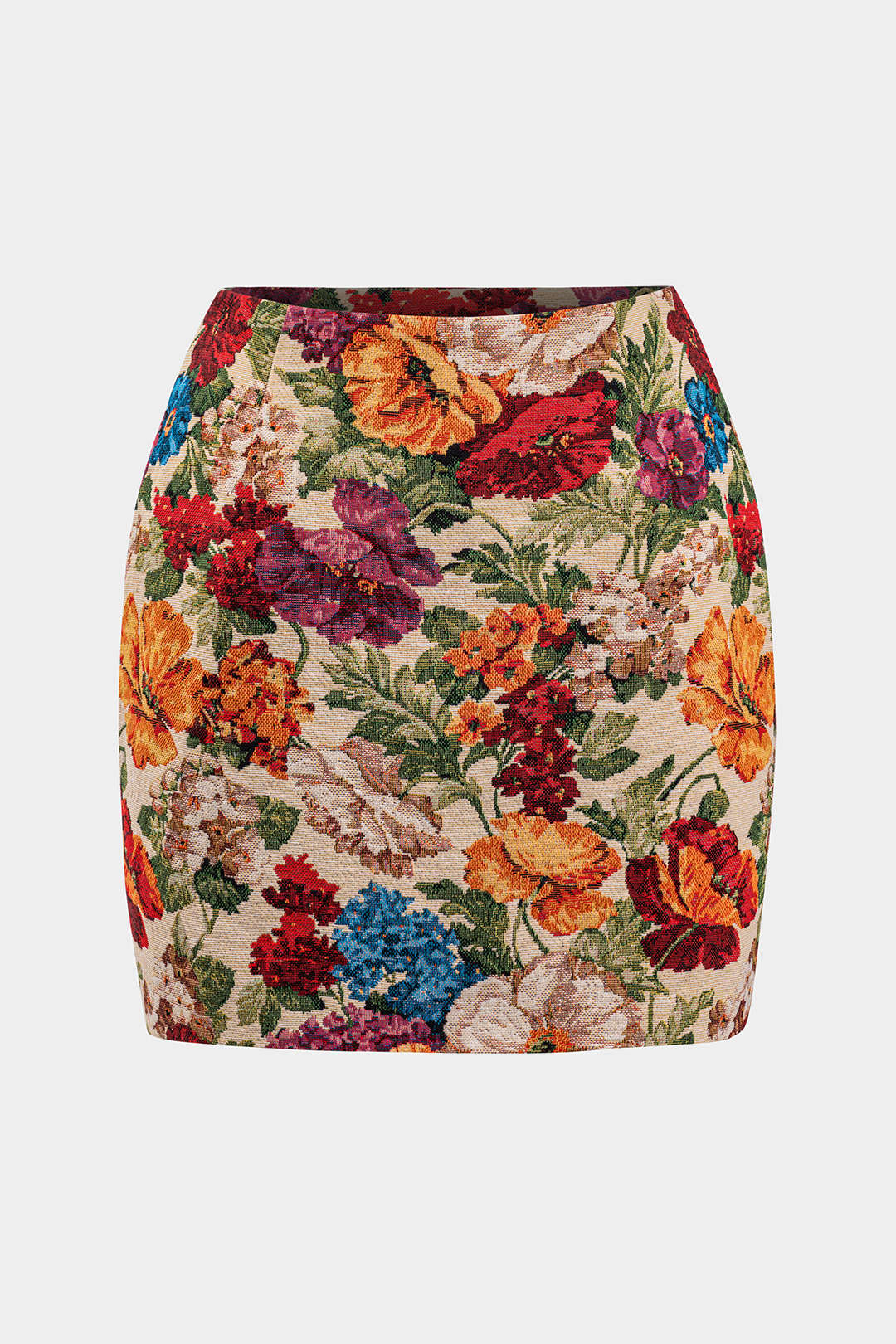 Jacquard Zippered Skirt